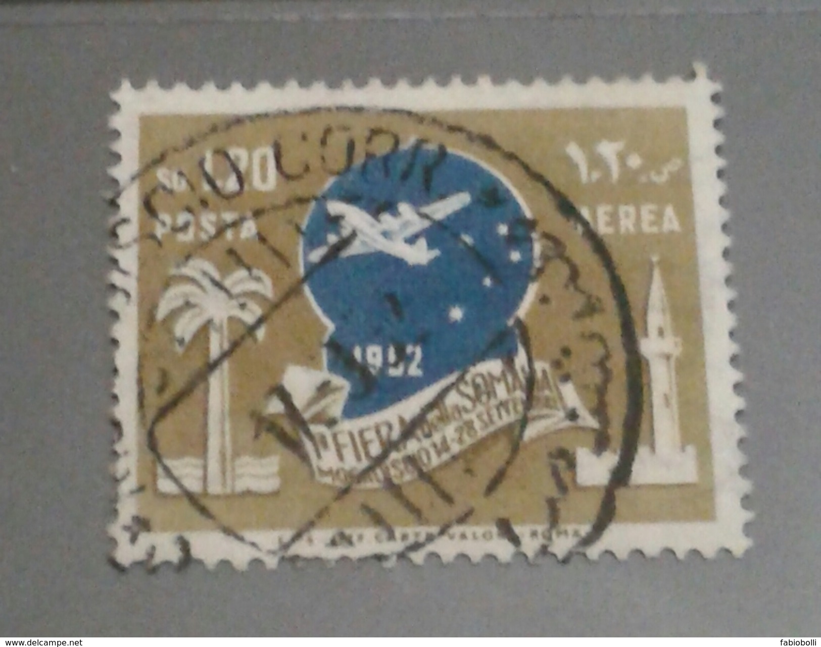 SOMALIA AFIS 1952 POSTA AEREA USATI FIERA SOMALIA - Somalia (AFIS)