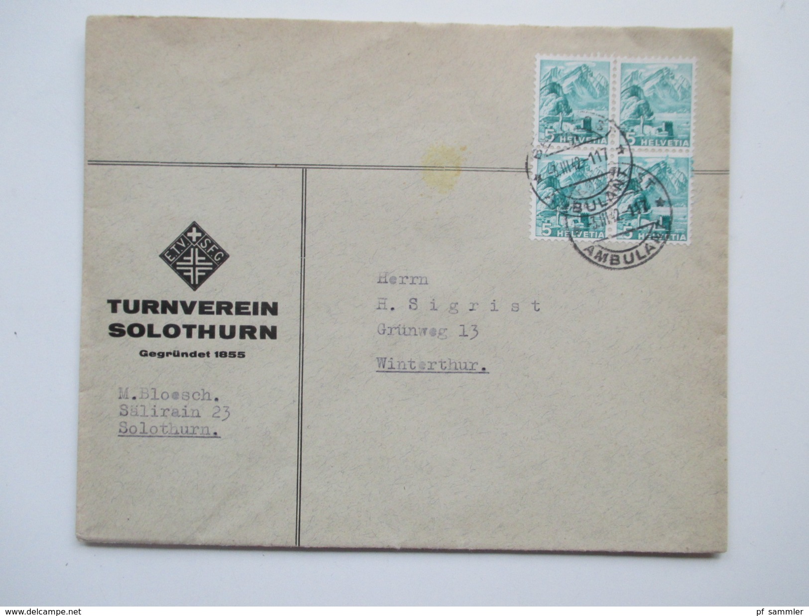 Schweiz 1912 - 43 Bahnpost 9 Belege. Ambulant. Hotelpost. 4er Block. Klebezettel Unbekannt. Breiter Ausgleichszahn Usw. - Briefe U. Dokumente