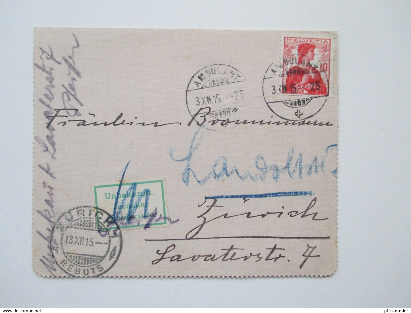 Schweiz 1912 - 43 Bahnpost 9 Belege. Ambulant. Hotelpost. 4er Block. Klebezettel unbekannt. Breiter Ausgleichszahn usw.