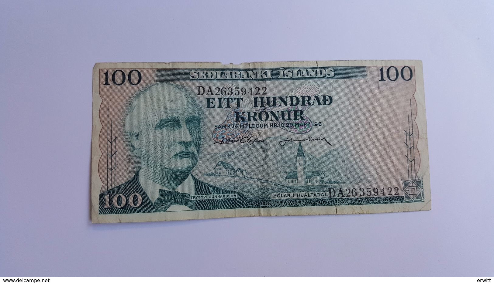 ISLANDA 100 KRONUR 1961 - Islanda