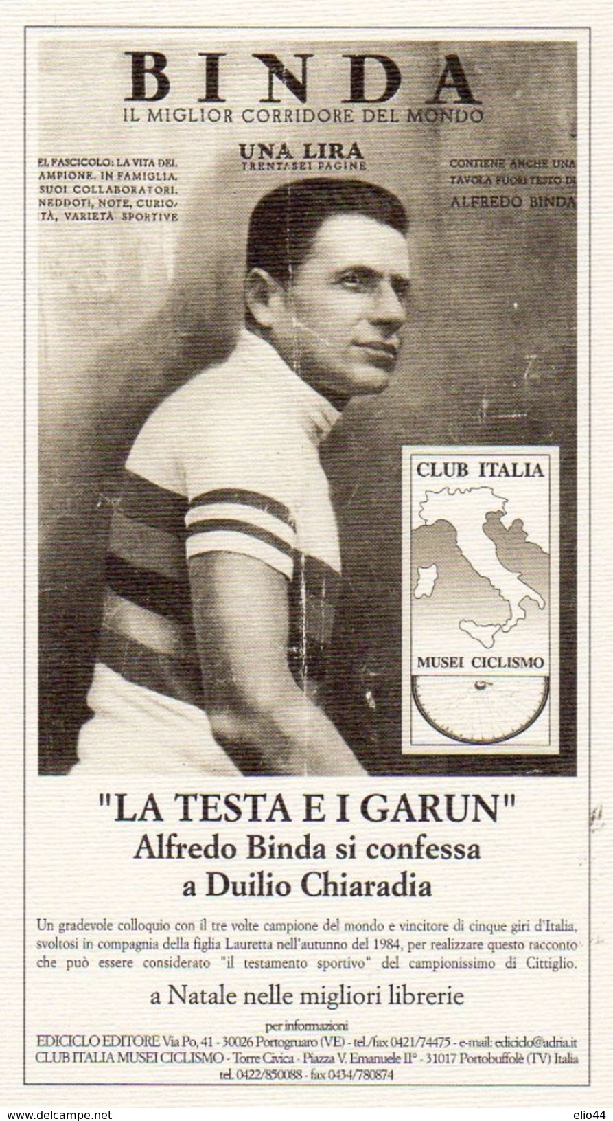 Alfredo Binda - " La Testa E I Garun "- - Ciclismo