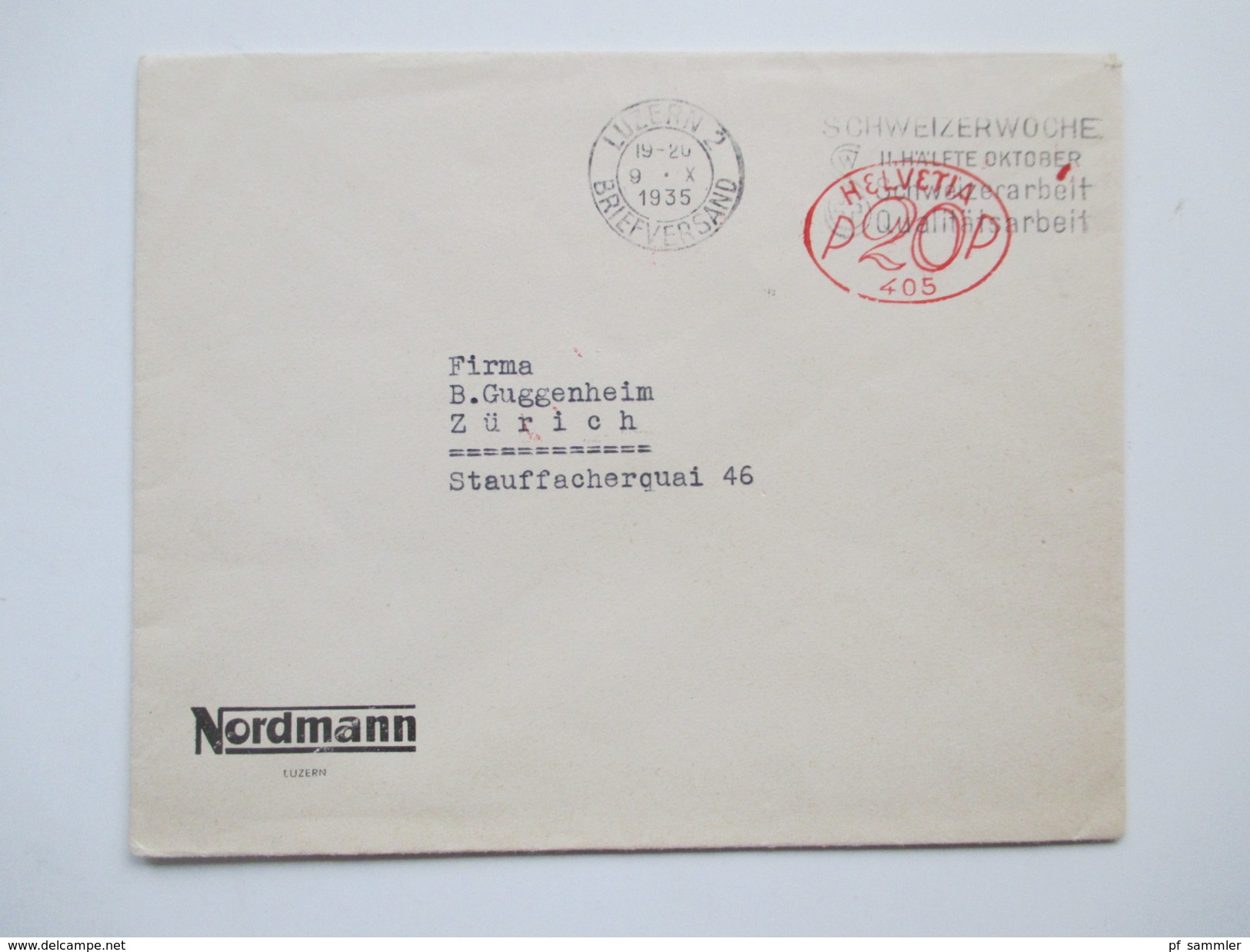 Schweiz 1926 - 39 Roter Freistempel P20P / PP Zusätzlich Abgestempelt. 8 Belege! Verschiedene Nummern! - Briefe U. Dokumente