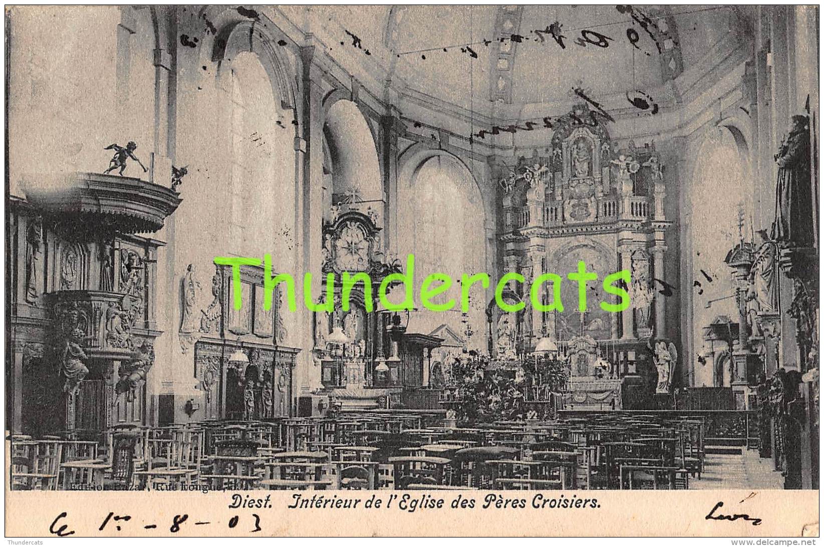 CPA  DIEST INTERIEUR DE L'EGLISE DES PERES CROISIERS - Diest