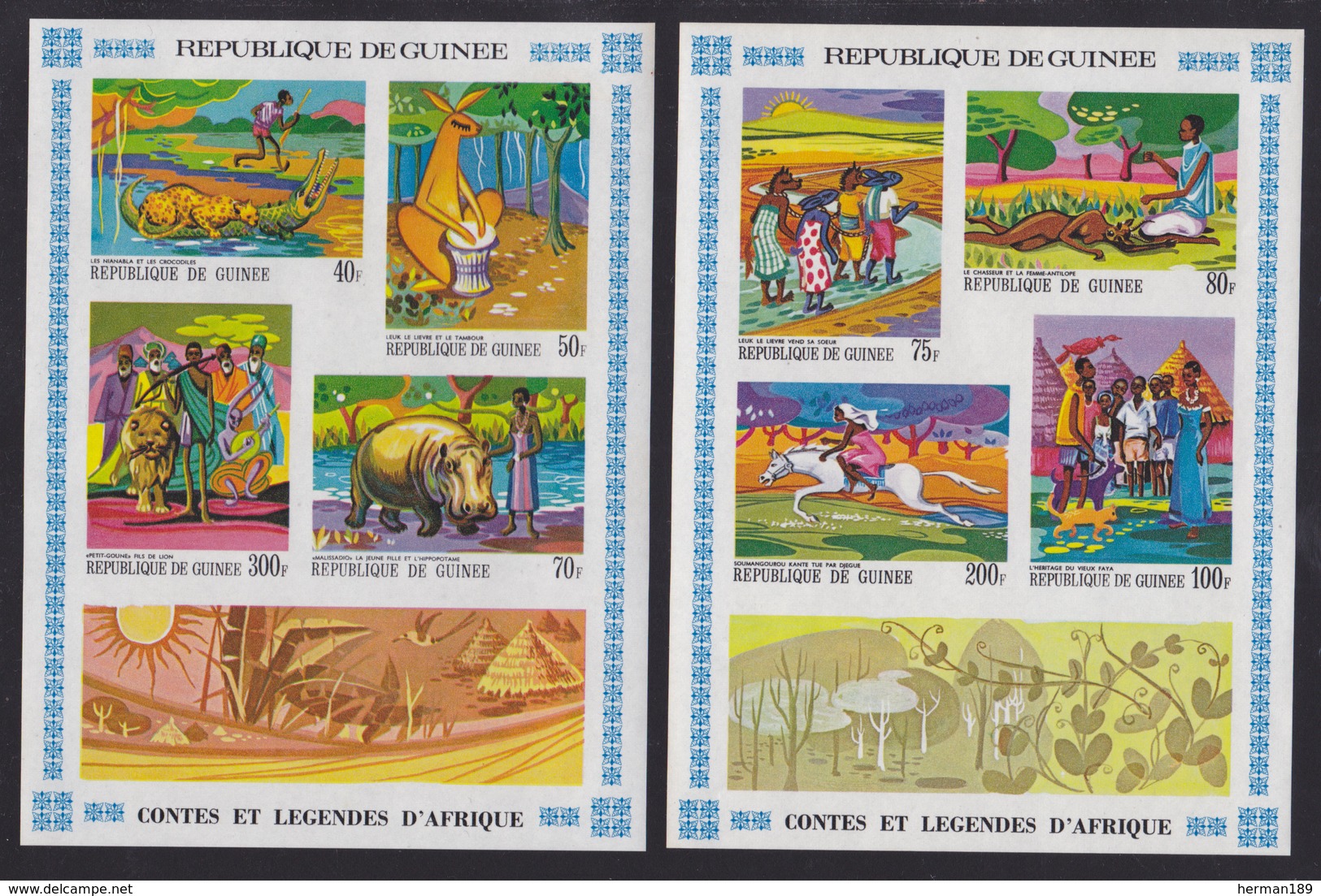 GUINEE BLOC N°   19 & 20 ** MNH Neufs Sans Charnière, TB (CLR023) Contes Et Légendes Africaines - Guinée (1958-...)