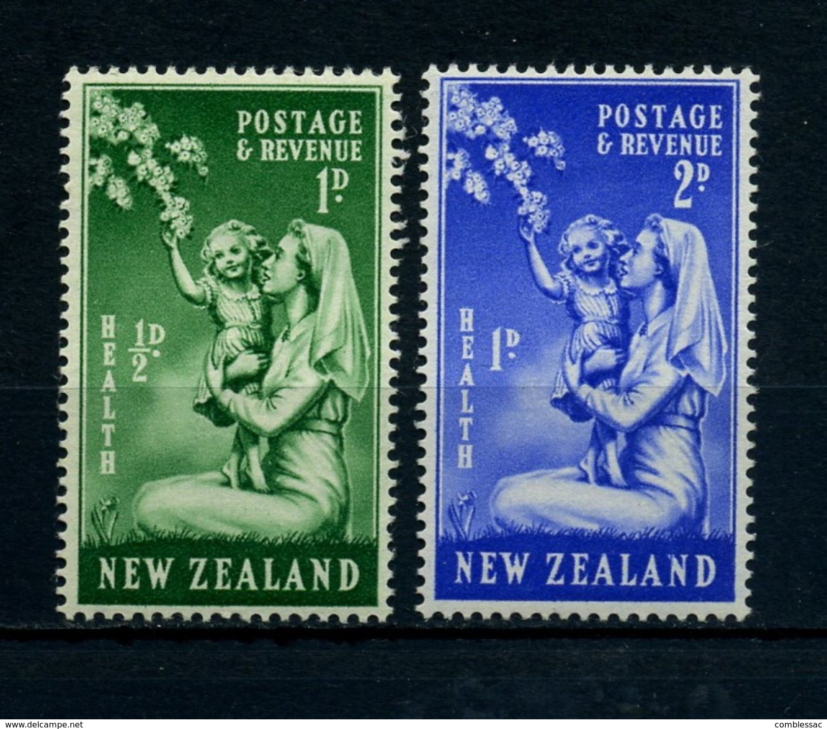 NEW  ZEALAND    1949    Health  Stamps  Set  Of  2    MH - Unused Stamps