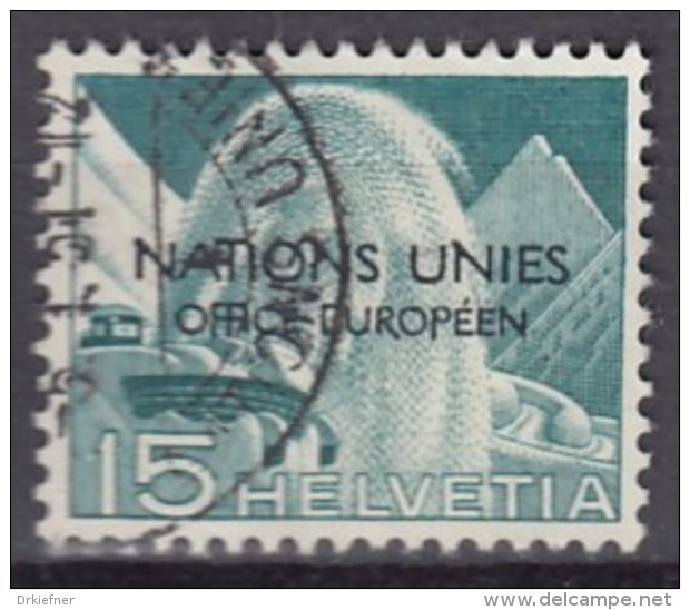 SCHWEIZ  Europäisches Amt Der Vereinten Nationen (ONU/UNO) 3 I, Gestempelt, 1950 - Dienstmarken