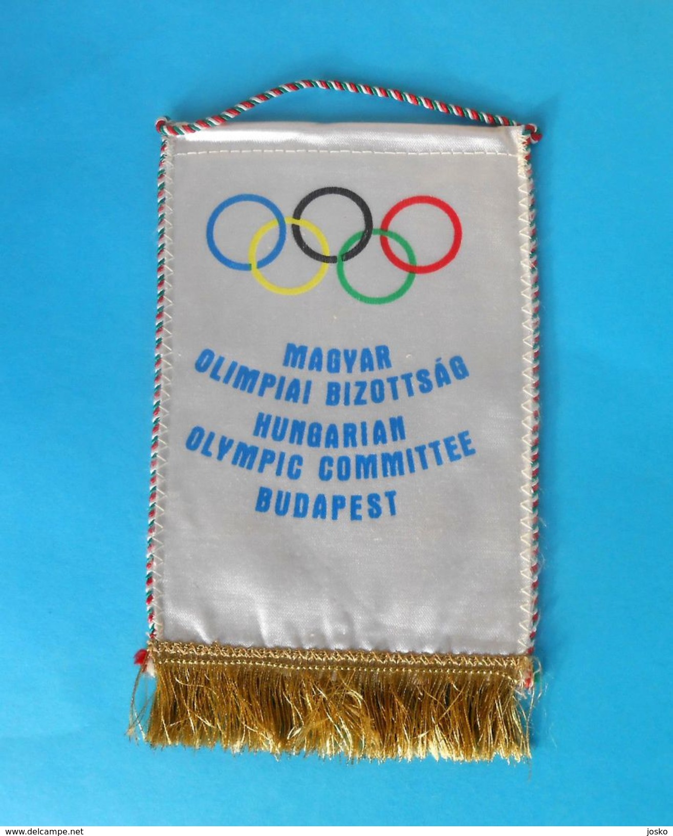 HUNGARIAN NOC - Beautifull Original Vintage Silk Pennant * Olympic Games Olympiad Olympia Olympiade Olimpische Spiele - Uniformes Recordatorios & Misc