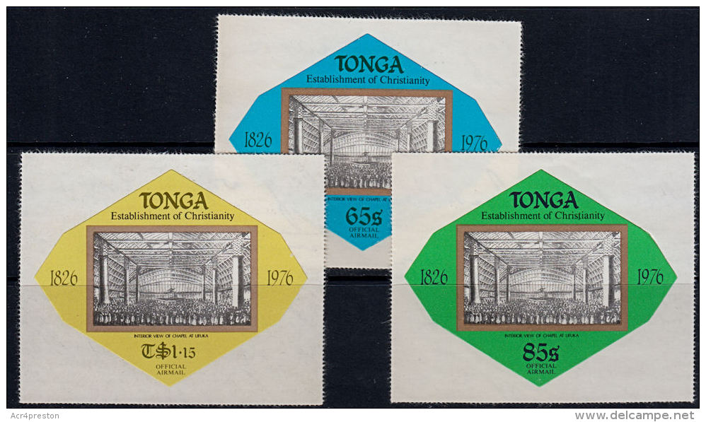 D0373 TONGA 1976, SG O145-7 150th Anniversary Of Christianity In Tonga,  MNH - Tonga (1970-...)