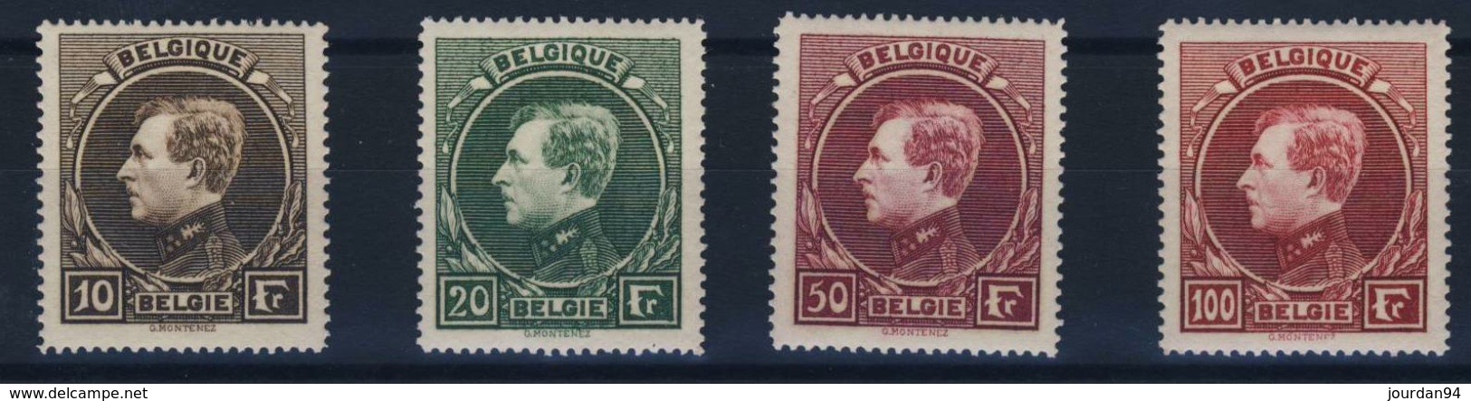 BELGIQUE   N°   289   /   292 - 1929-1941 Big Montenez