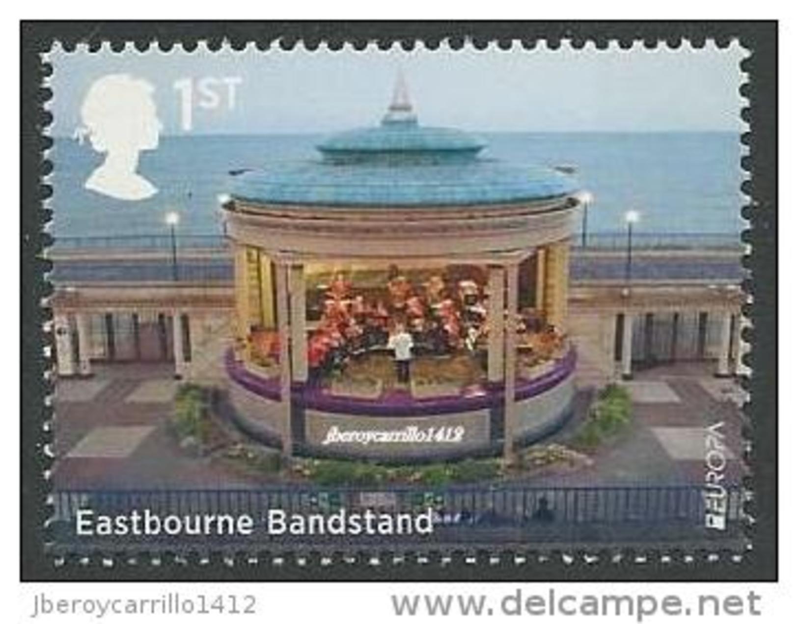 GRAN BRETAGNA / GREAT BRITAIN / UNITED KINGDOM -EUROPA 2014- "1st EASTBOURNE BANDSTAND"- FRANCOBOLLI Con Il Logo EUROPA - 2014