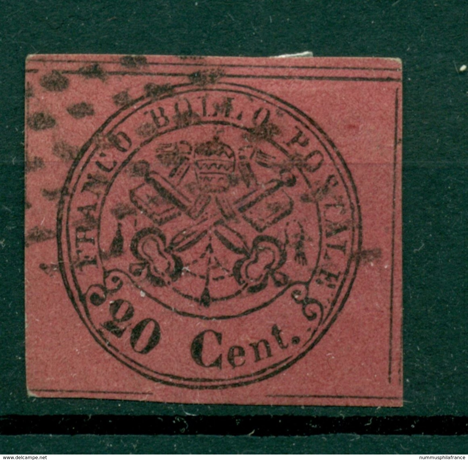 Etats Pontificaux 1867 - Y & T. N. 16 - Armoiries 20 Centimes - Etats Pontificaux