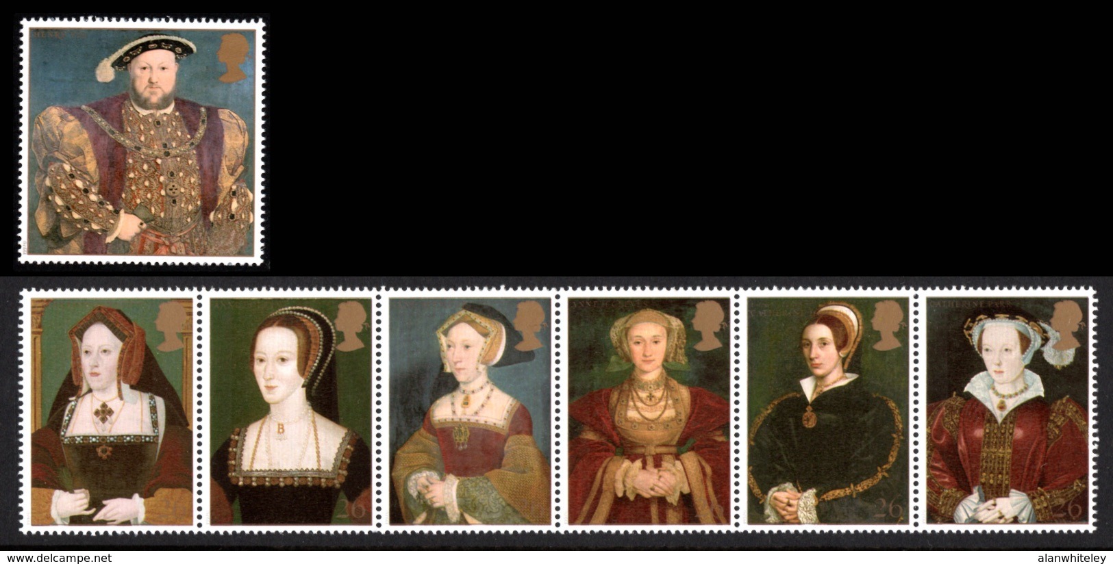 GREAT BRITAIN 1997 King Henry VIII & Wives: Set Of 7 Stamps UM/MNH - Nuevos