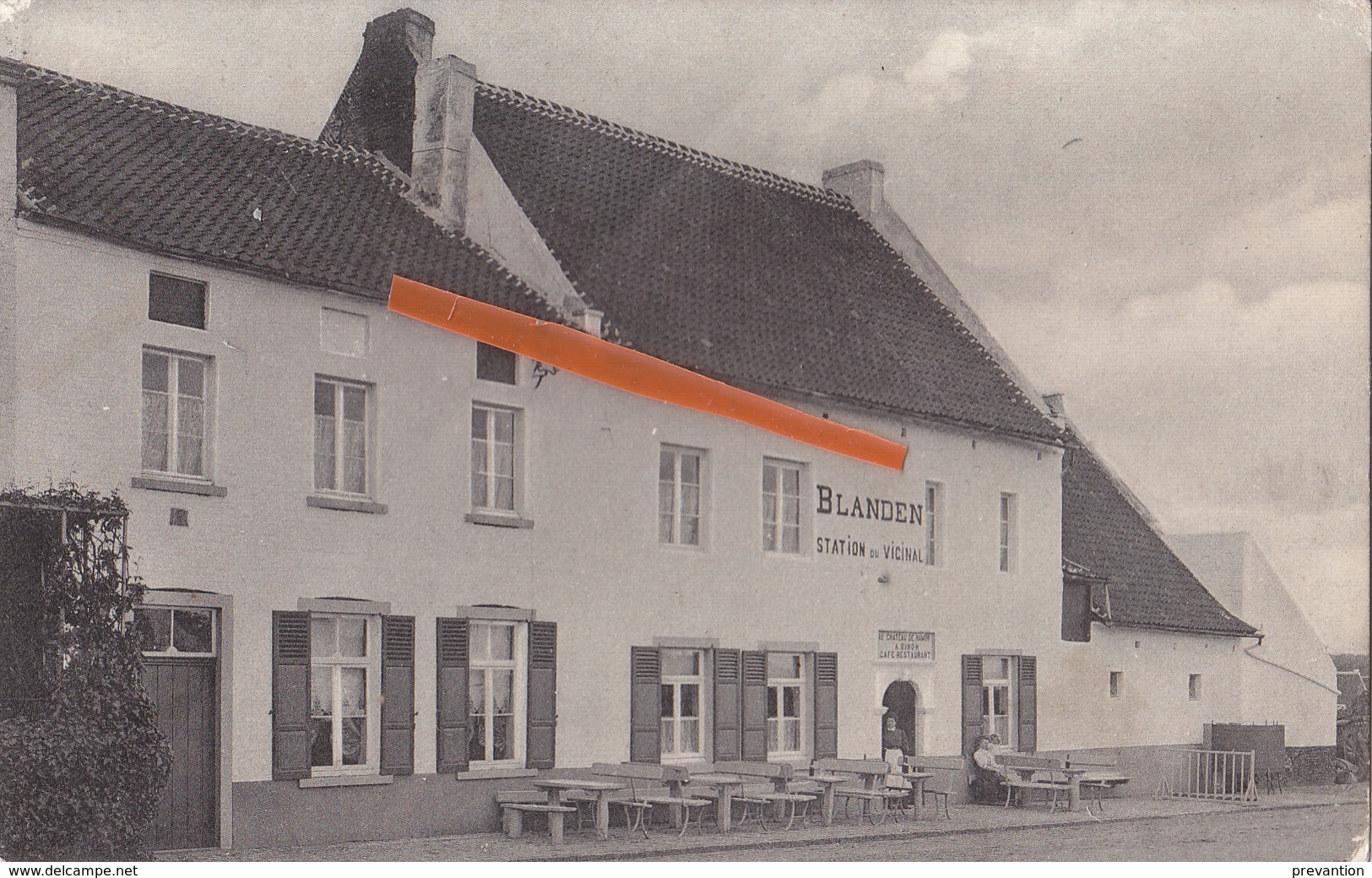 BLANDEN - Station Du Vicinal - "Au Château De Namur" A.Binon, Café-Restaurant  -  Superbe Carte Animée - Oud-Heverlee