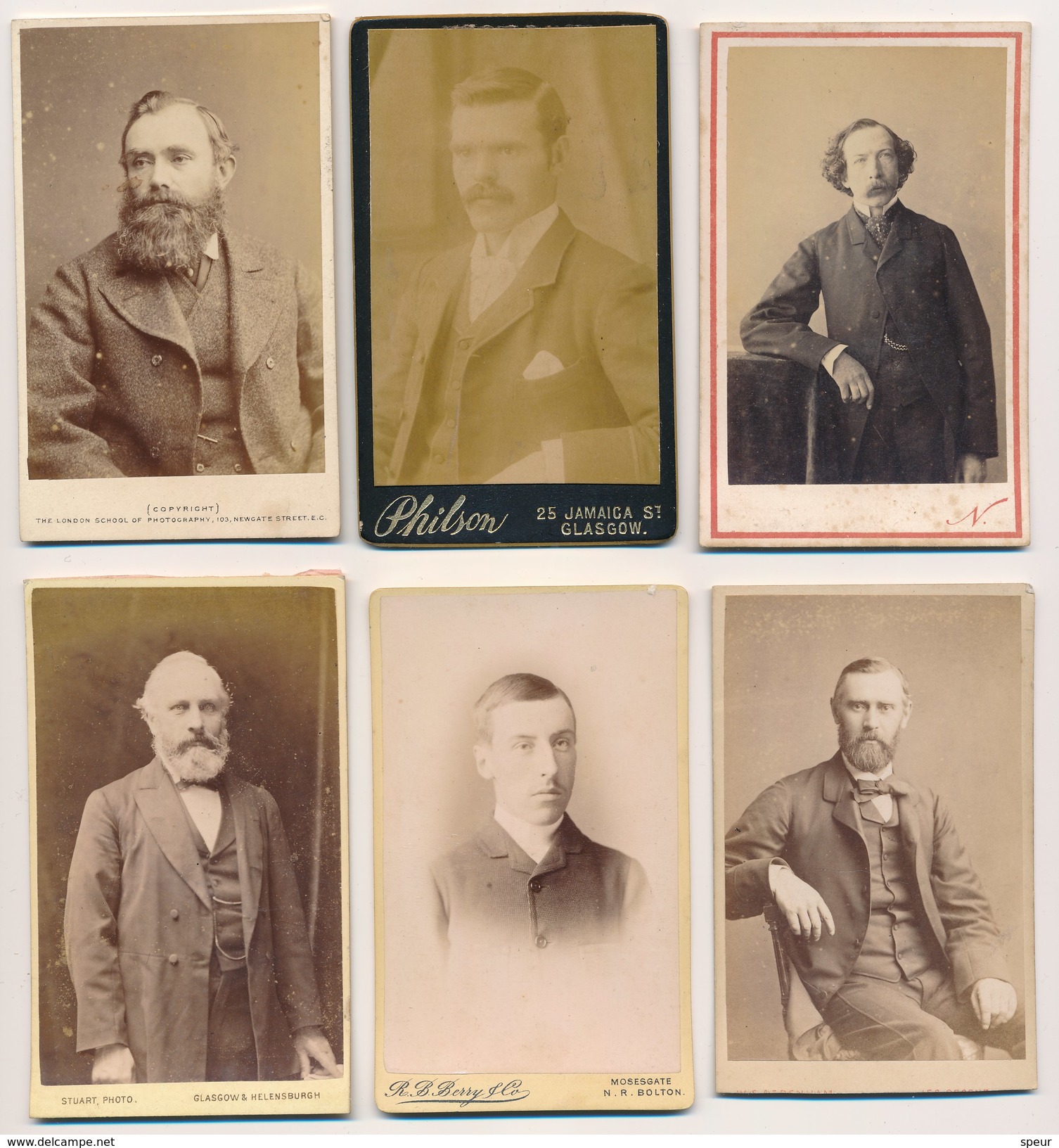 6 CDV Portraits Of Men #5 ± 1880's - Old (before 1900)