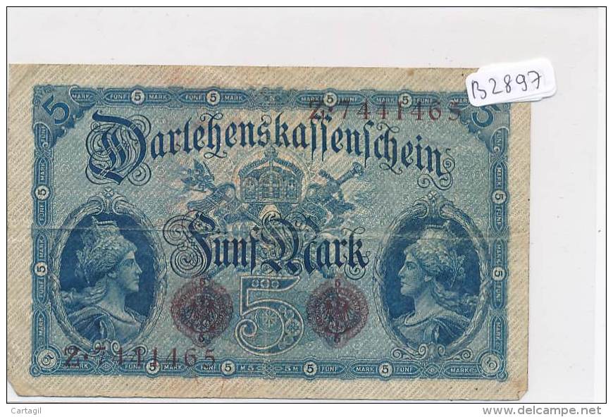 Billets -B897-Allemagne - Darlehenskassenschein 5 Mark 1914 (type, Nature, Valeur, état... Voir  Double Scans) - 5 Mark