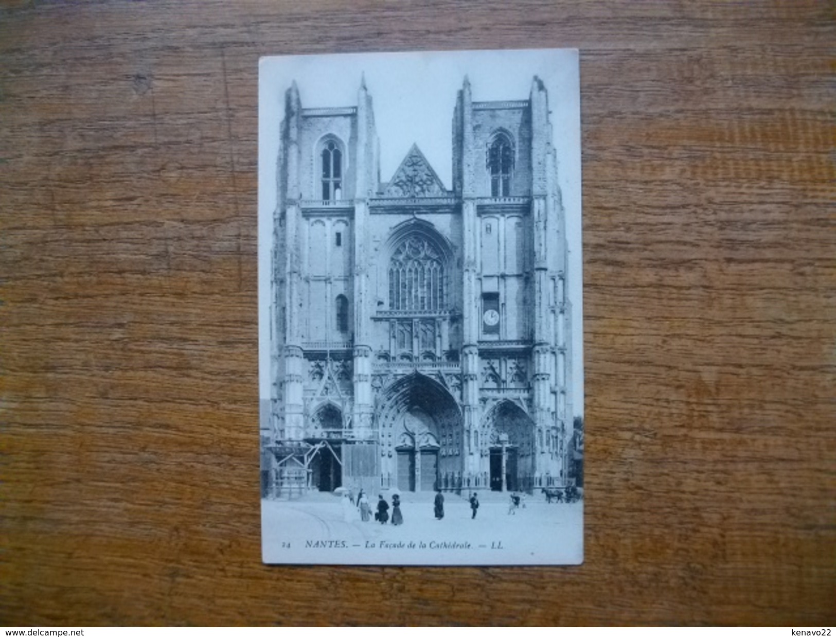 Nantes , La Façade De La Cathédrale "" Carte Animée , échafaudage Côté Gauche De La Cathédrale " - Nantes