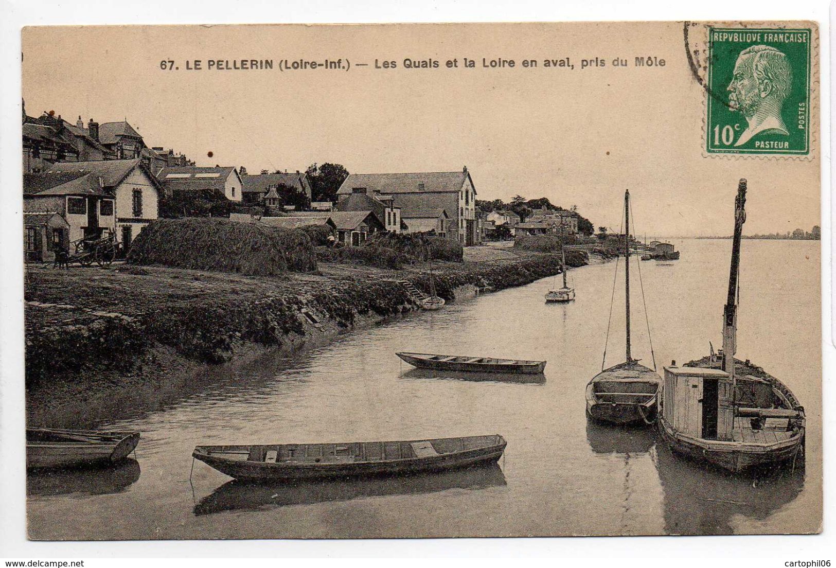 - CPA LE PELLERIN (44) - Les Quais Et La Loire En Aval, Pris Du Môle - Edition F. Chapeau N° 67 - - Autres & Non Classés