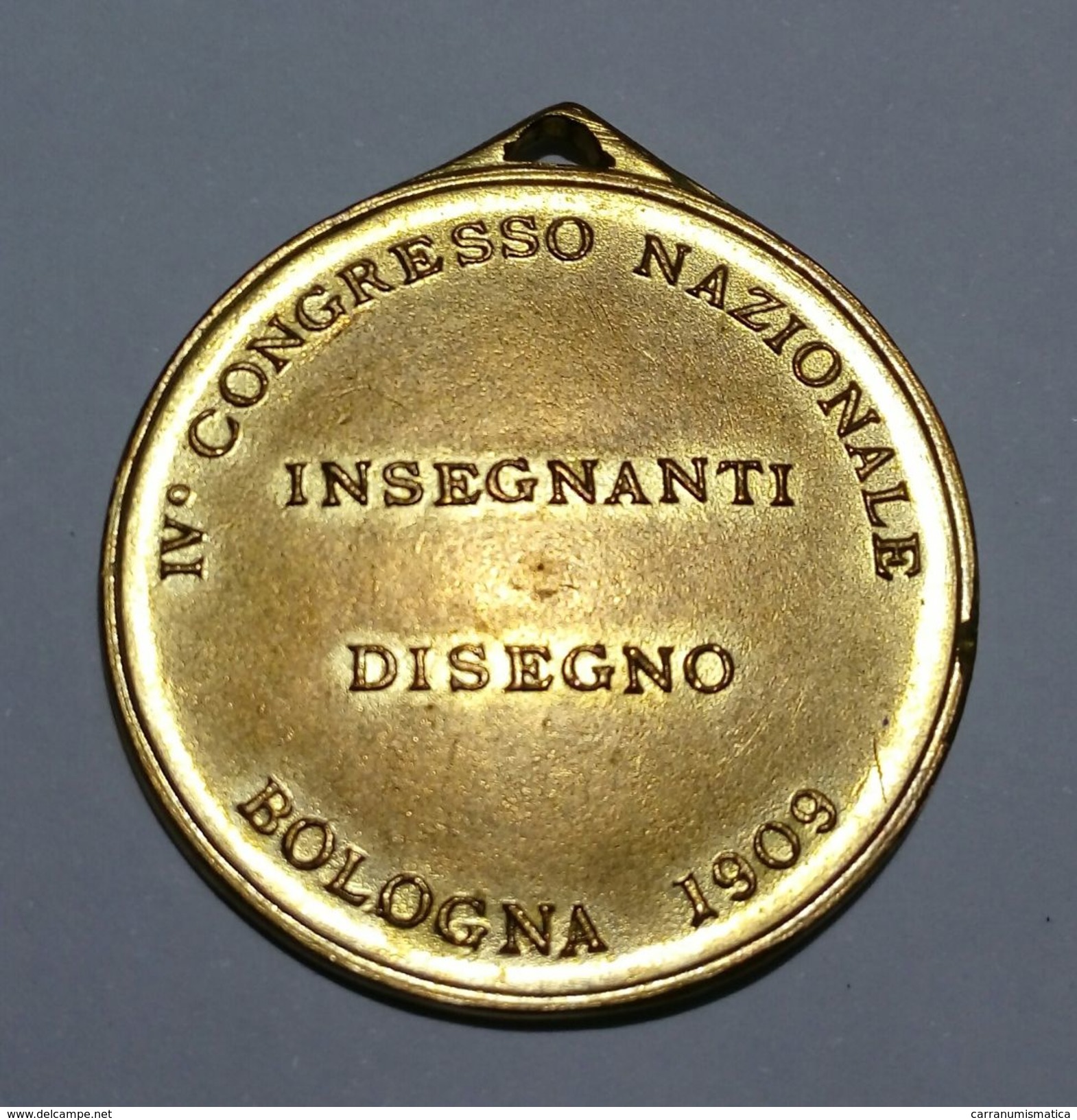 MEDAGLIA - IV° Congresso Nazionale Insegnanti Di Disegno (Bologna 1909) Bronzo / 27 Mm - Professionals/Firms