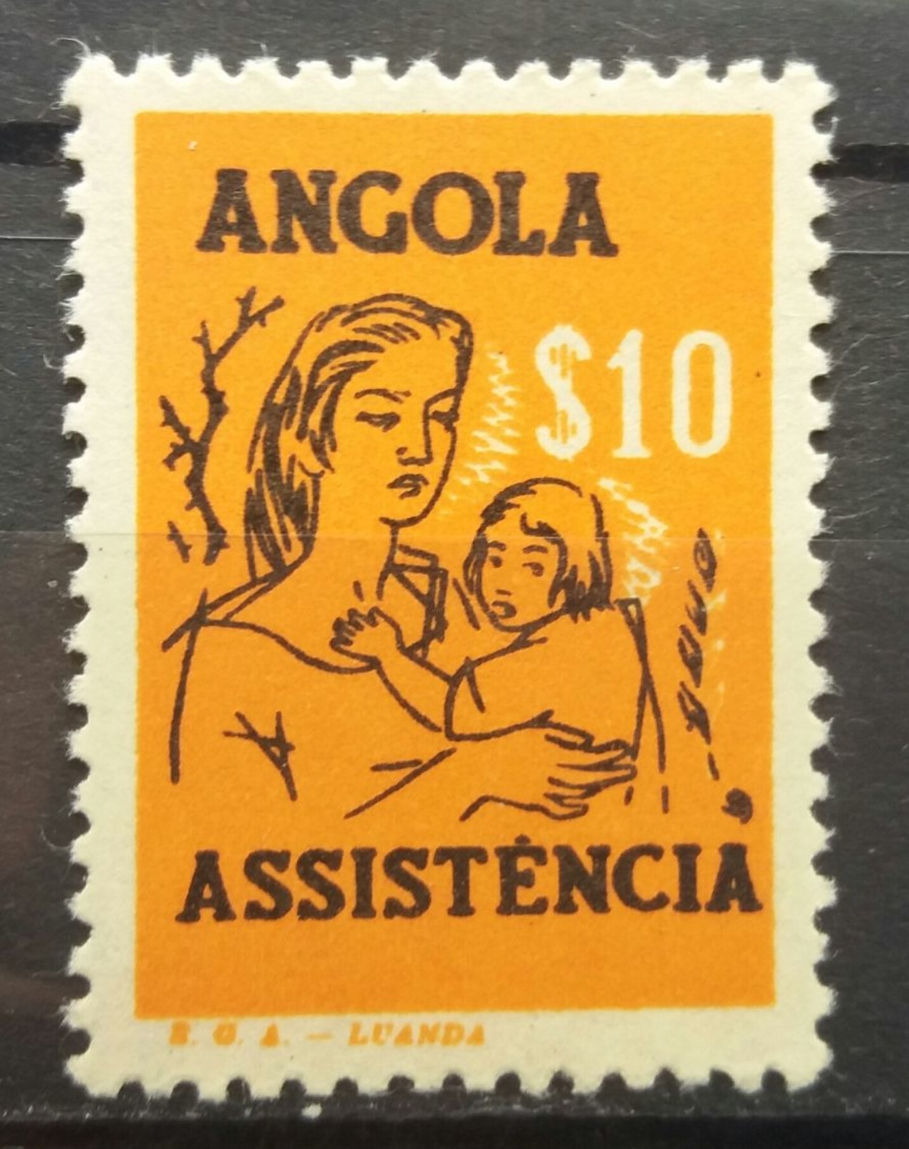 Angola 1980 MNH Assistencia Charity Stamp - Angola