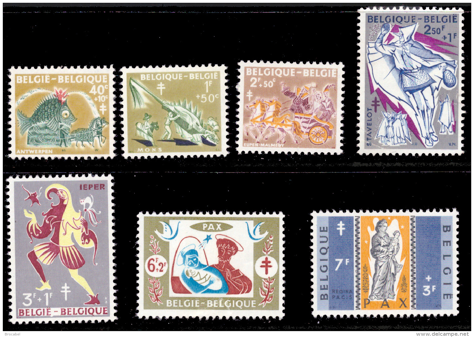 Belgium 1114/20** Antituberculeux Noel  MNH - Unused Stamps