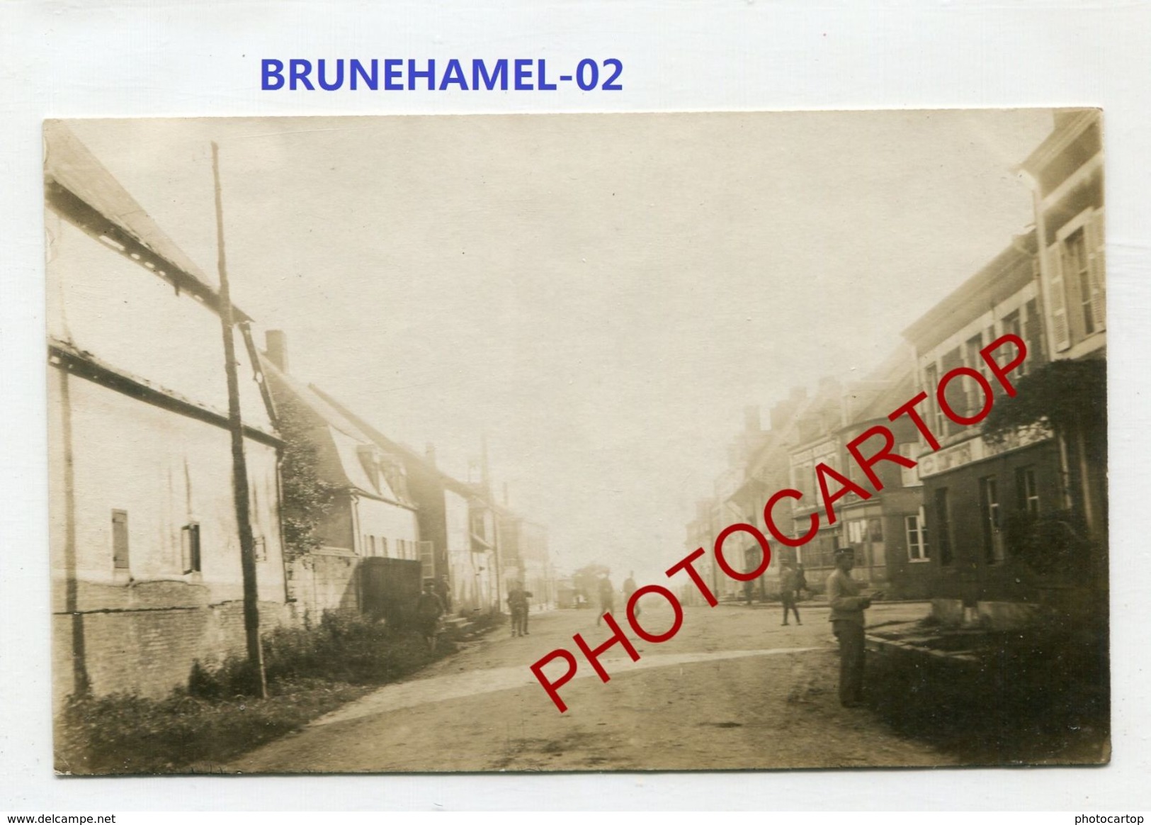 BRUNEHAMEL-CARTE PHOTO Allemande-Guerre 14-18-1 WK-France-02 - Autres & Non Classés