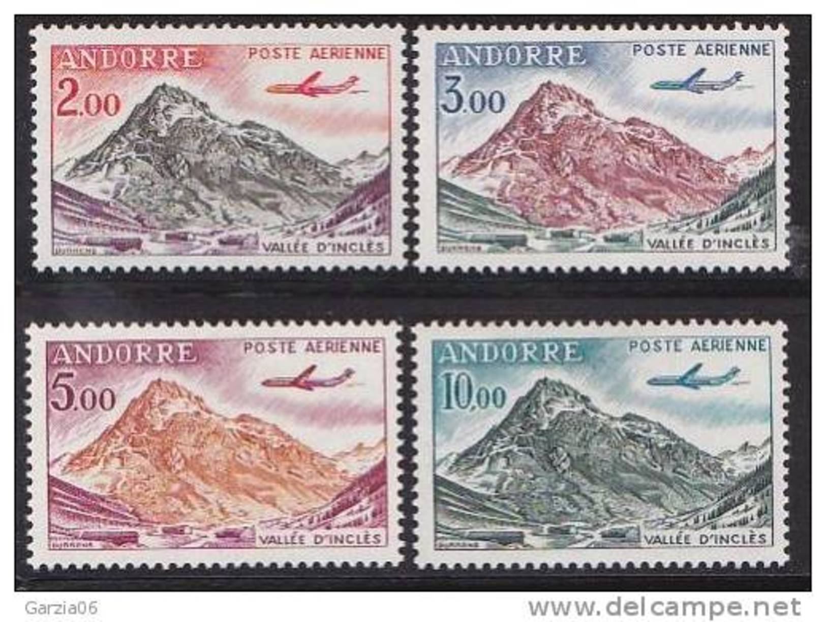 Andorre - PA 5 / 6 / 7 8 - Neufs ** - MNH - Poste Aérienne