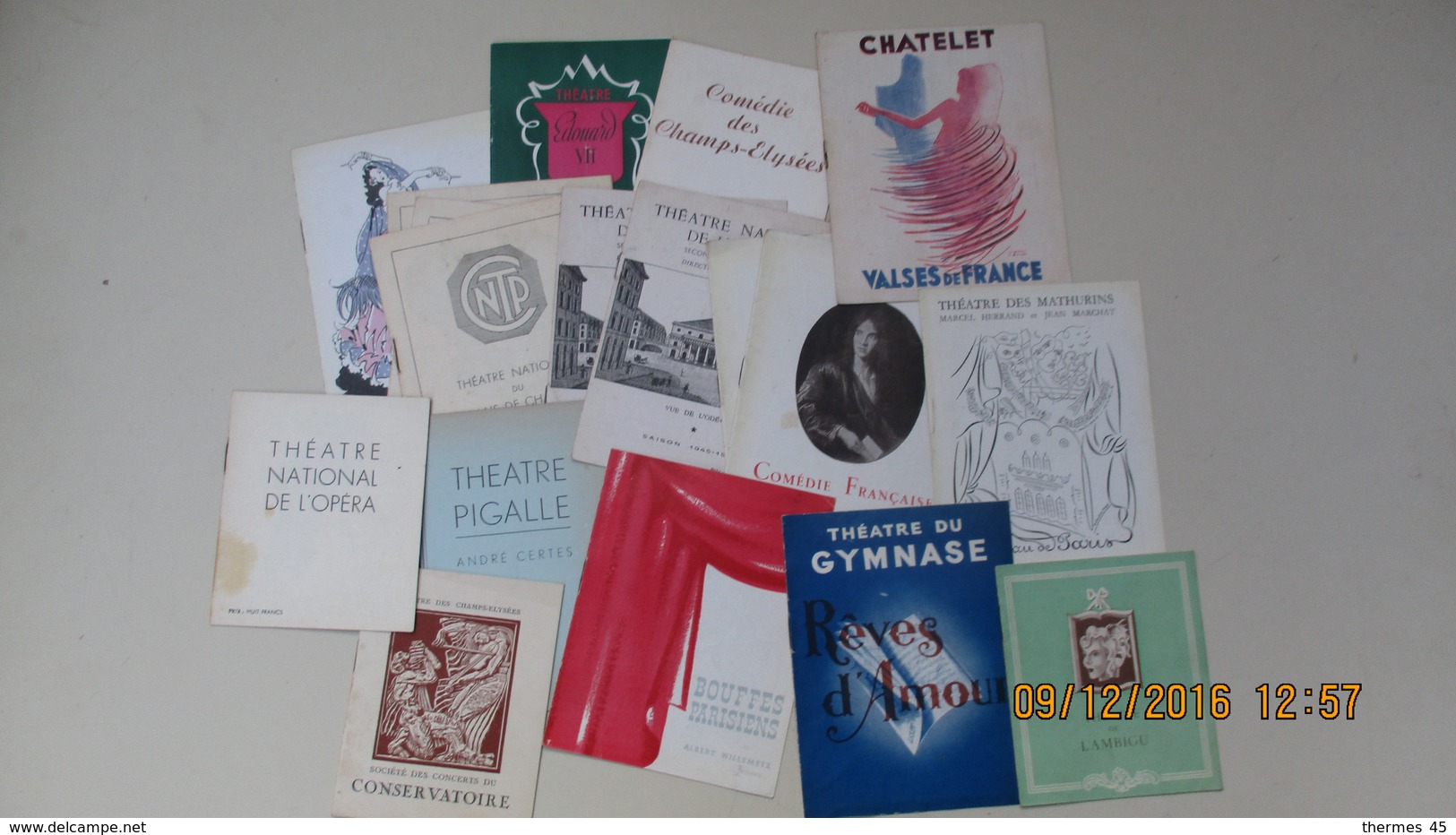 LOT 18 PROGRAMMES THEATRES PARISIENS 1943-1947 - Programmes