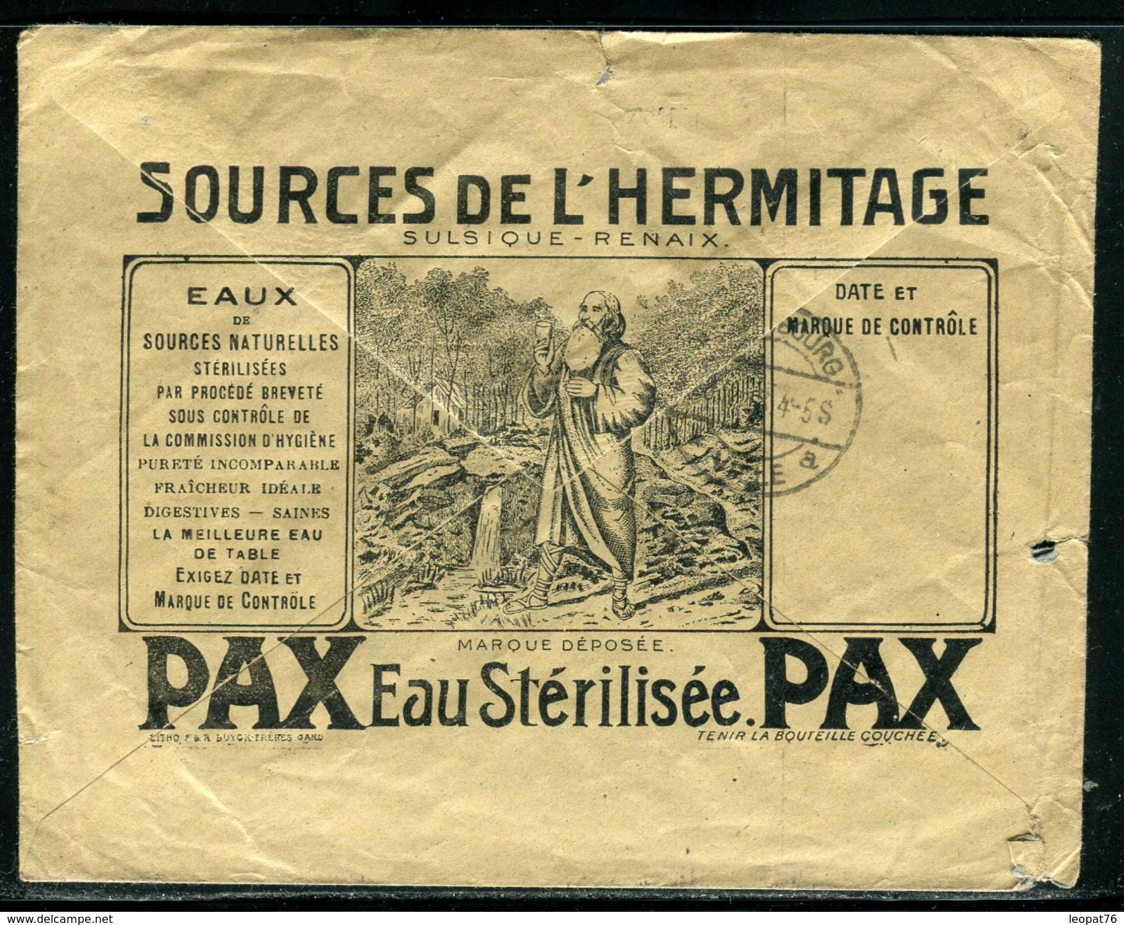 Belgique - Enveloppe Commerciale , Illustrée Au Verso ,de Renaix Pour Luxembourg En 1918 - Ref D207 - 1915-1920 Albert I.