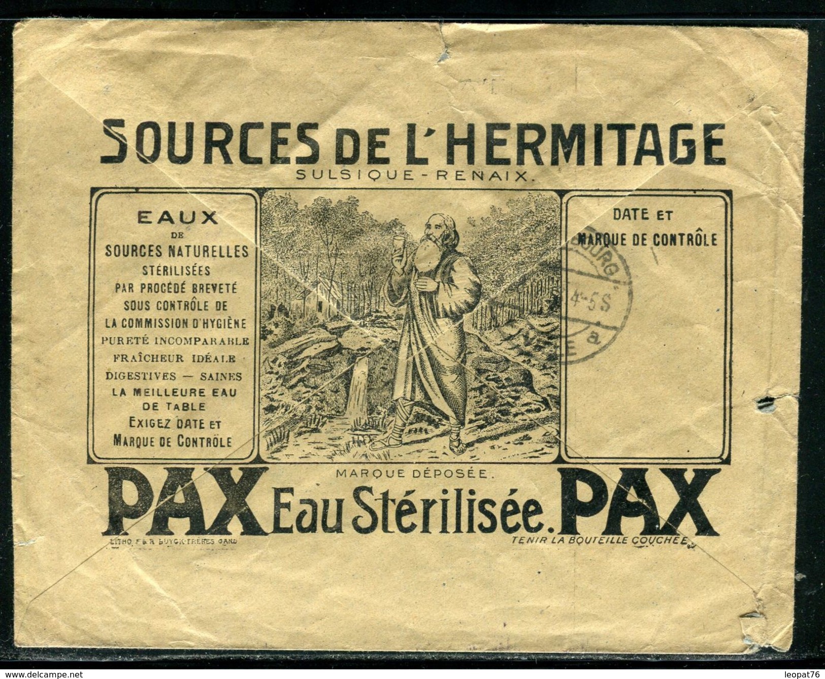 Belgique - Enveloppe Commerciale , Illustrée Au Verso ,de Renaix Pour Luxembourg En 1918 - Ref D207 - 1915-1920 Alberto I