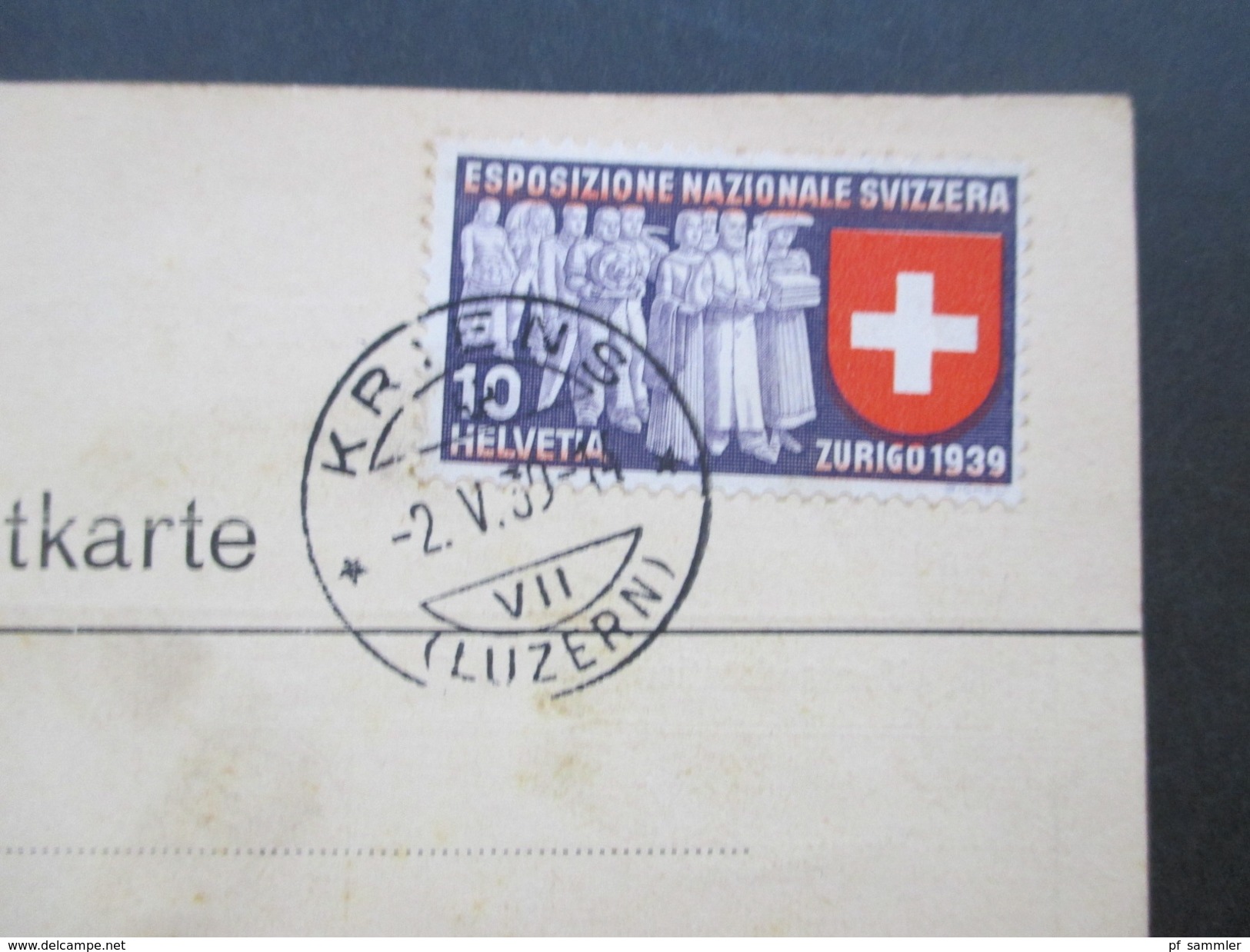 Schweiz 1939 / 41 PK Kriens - Luzern - Bahn. Eisenfass Oel / 2 Kannen Oel. Avis für Güter 2 Stück!!