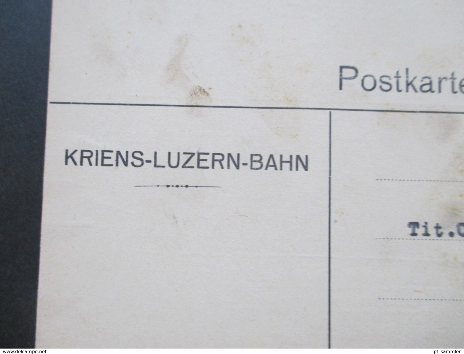 Schweiz 1939 / 41 PK Kriens - Luzern - Bahn. Eisenfass Oel / 2 Kannen Oel. Avis für Güter 2 Stück!!