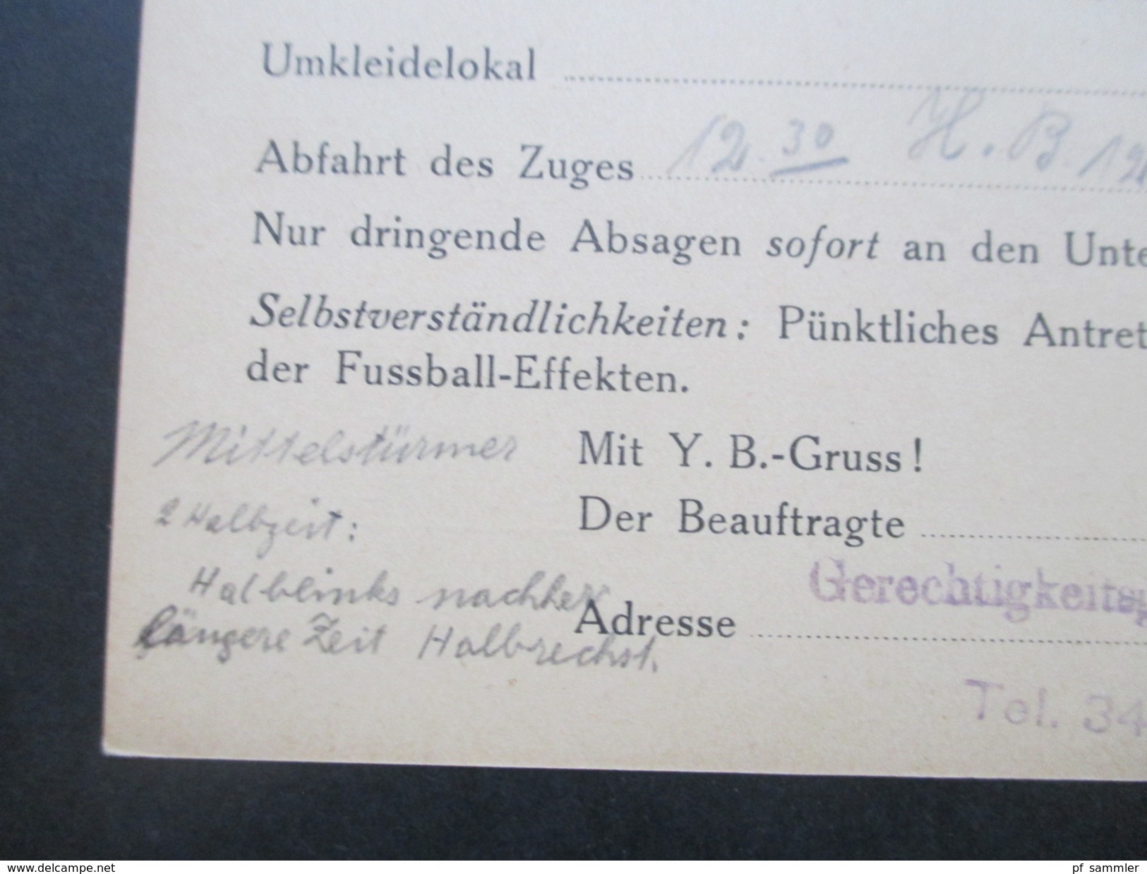 Schweiz 1936 / 40 BSC Young Boys Bern 6 PK/ Bietkarte an einen Spieler! Emil Schädeli. Stürmer! Mit persönlichen Notizen