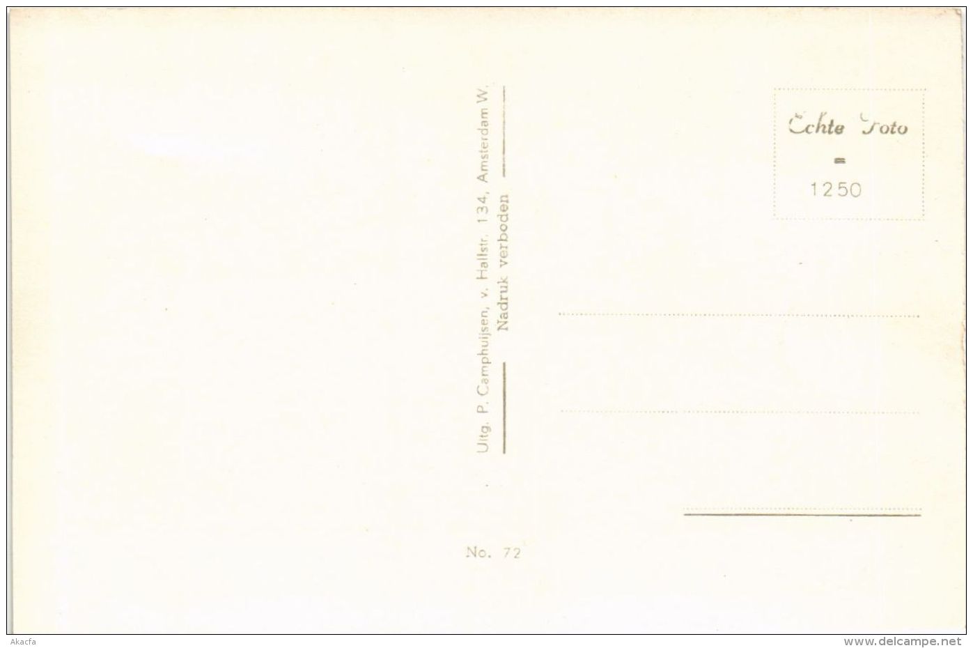 CPA AMSTERDAM-West De Wittenkade P. Camphuysen NETHERLANDS (603503) - Amsterdam