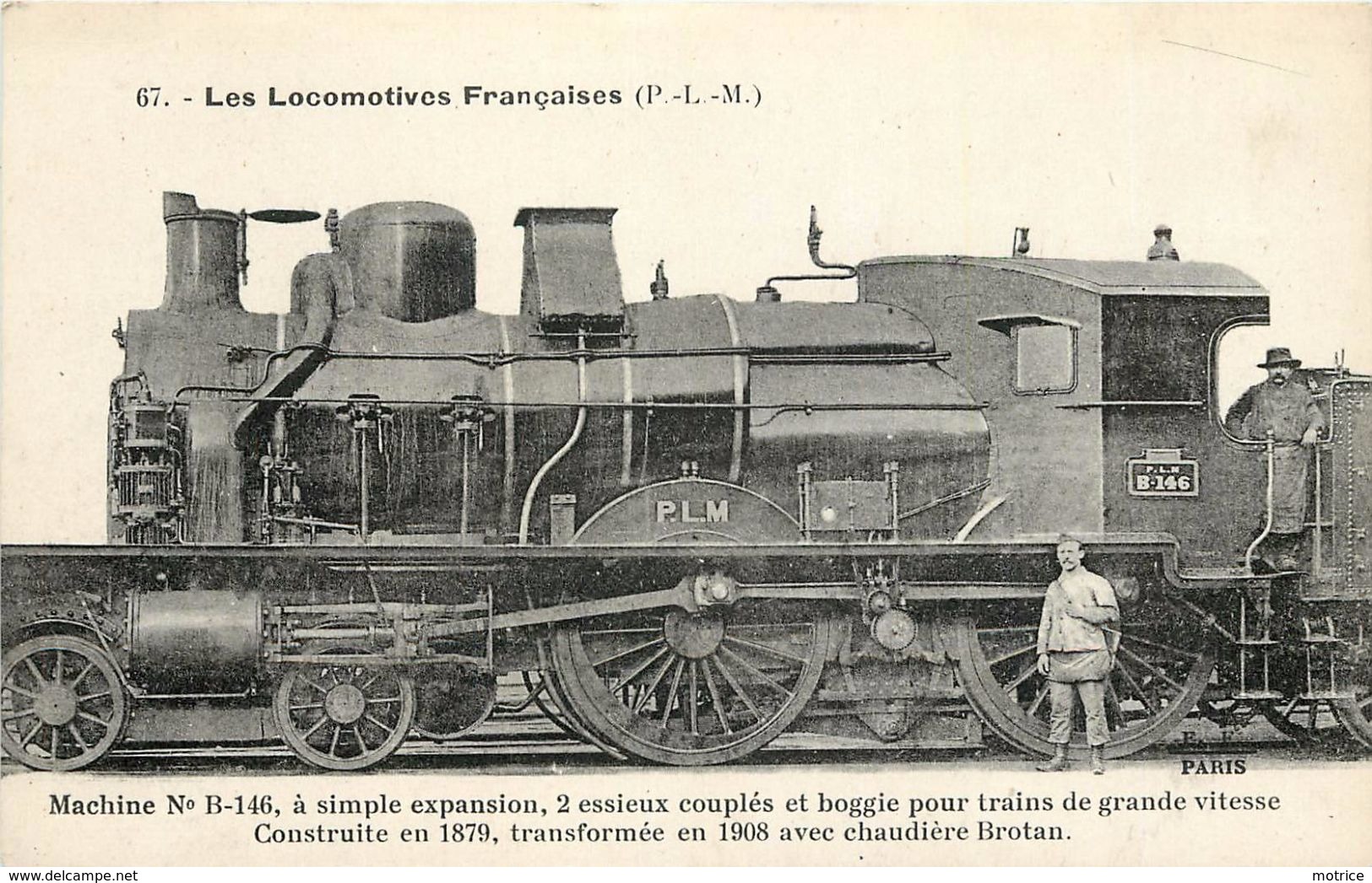 LES LOCOMOTIVES FRANCAISE(PLM) - Machine N° B-146 - Trains