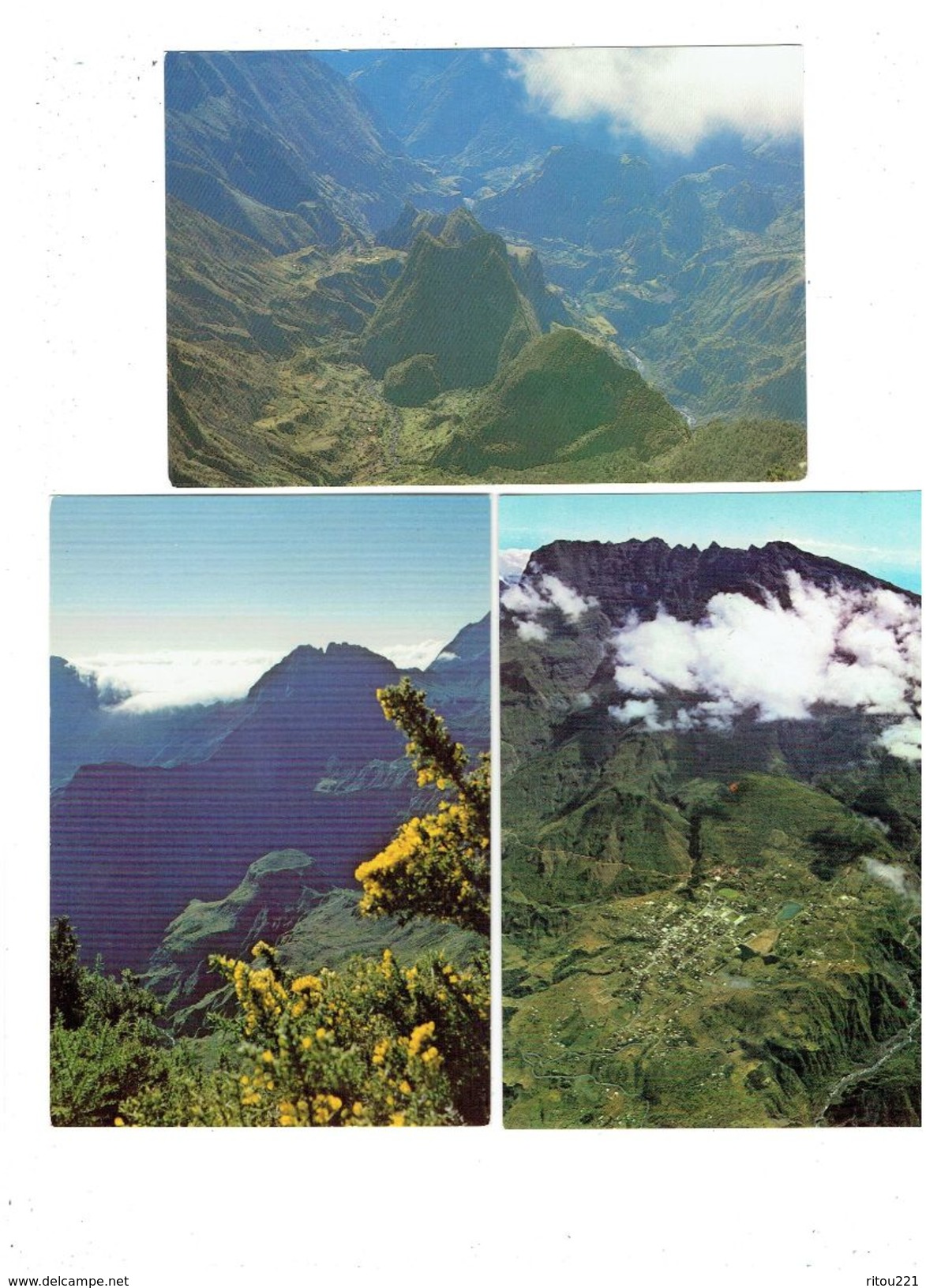 Lot 3 Cpm - ILE DE LA REUNION - PITON MAIDO - Ville De Cilaos Cirque De Mafate - Autres & Non Classés