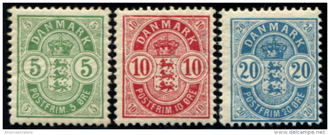 Lot N°6286 Danemark N°35/37 Neuf * TB - Ongebruikt