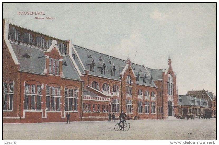 Pays-Bas - Roosendaal - Nieuw Station - Gare - Postmarked 1914 Roosendaal La Ferté Imbault - Roosendaal