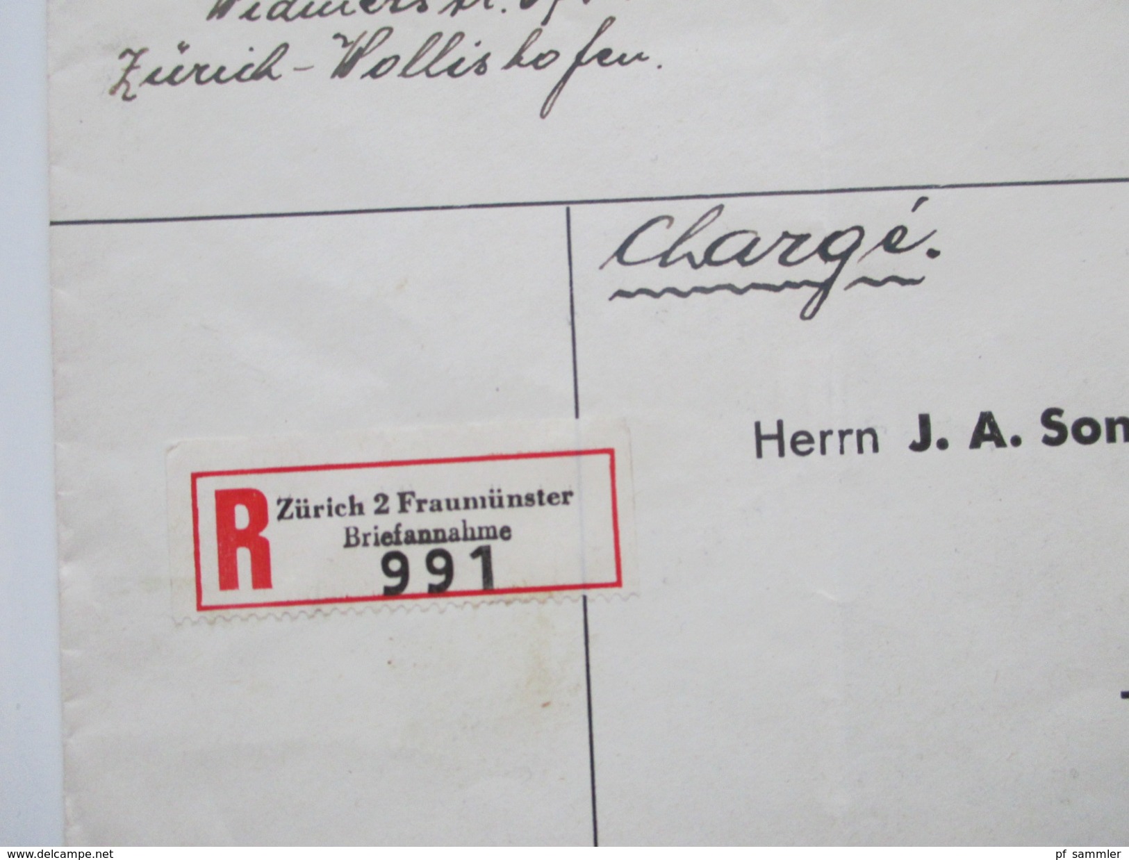 Schweiz 1926 / 54 Charge Belege 9 Stk. R-Briefe. 1x Oberbahnarzt. Schweizerische Bundesbahn. Chargé