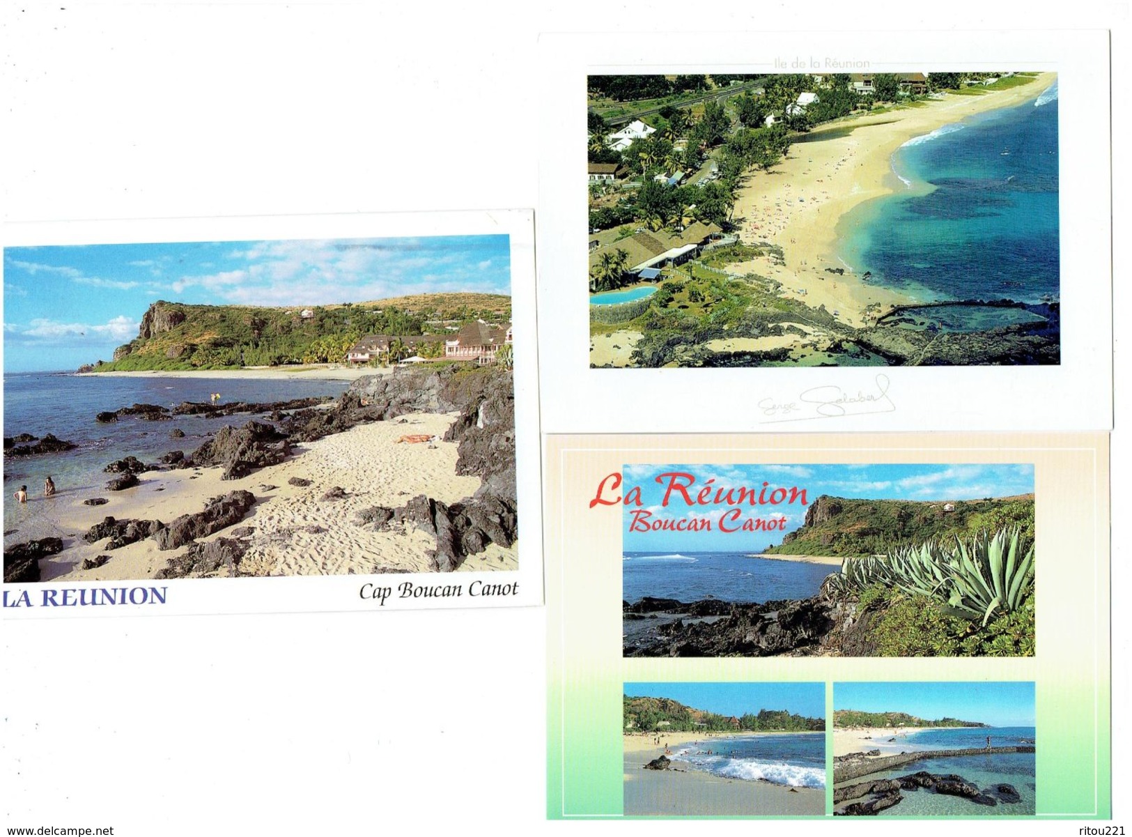 Lot 3 Cpm - ILE DE LA REUNION - Saint Gilles - Plage De BOUCAN-CANOT - - Autres & Non Classés