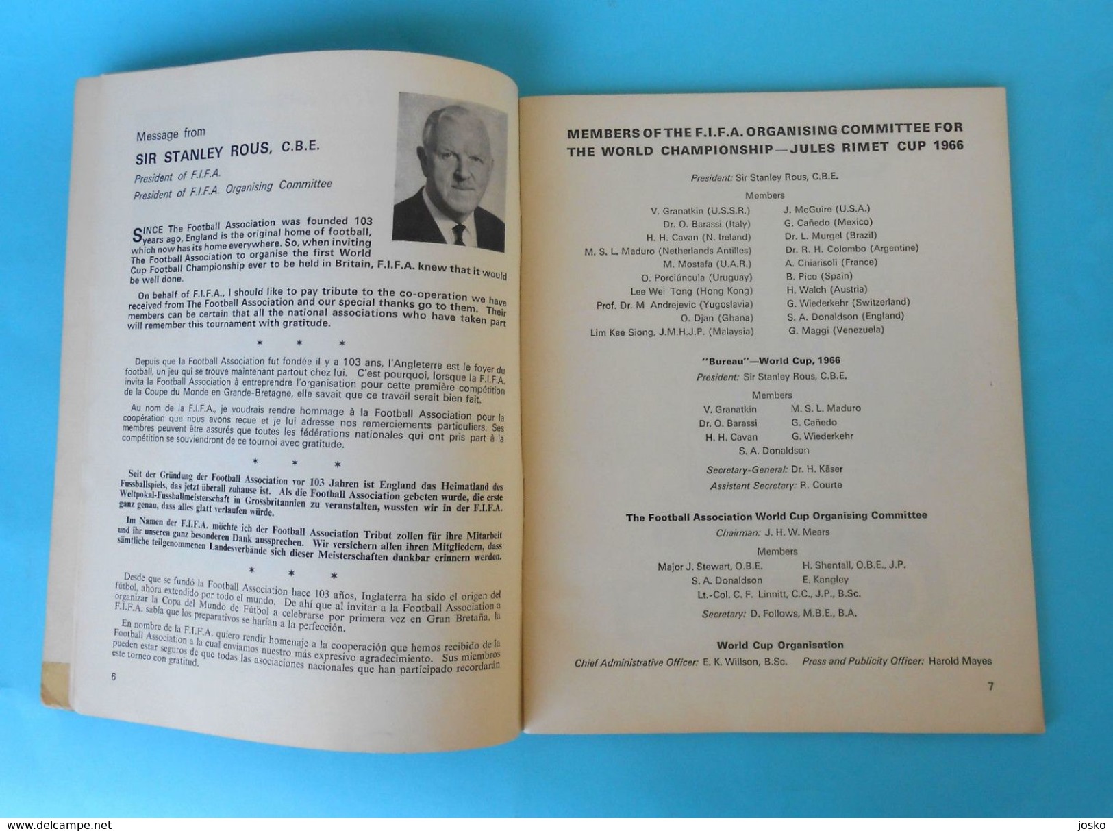 FIFA FOOTBALL WORLD CUP 1966. Final Match England : Germany * ORIGINAL PROGRAMME * Fussball Programm Calcio Programma RR - Books