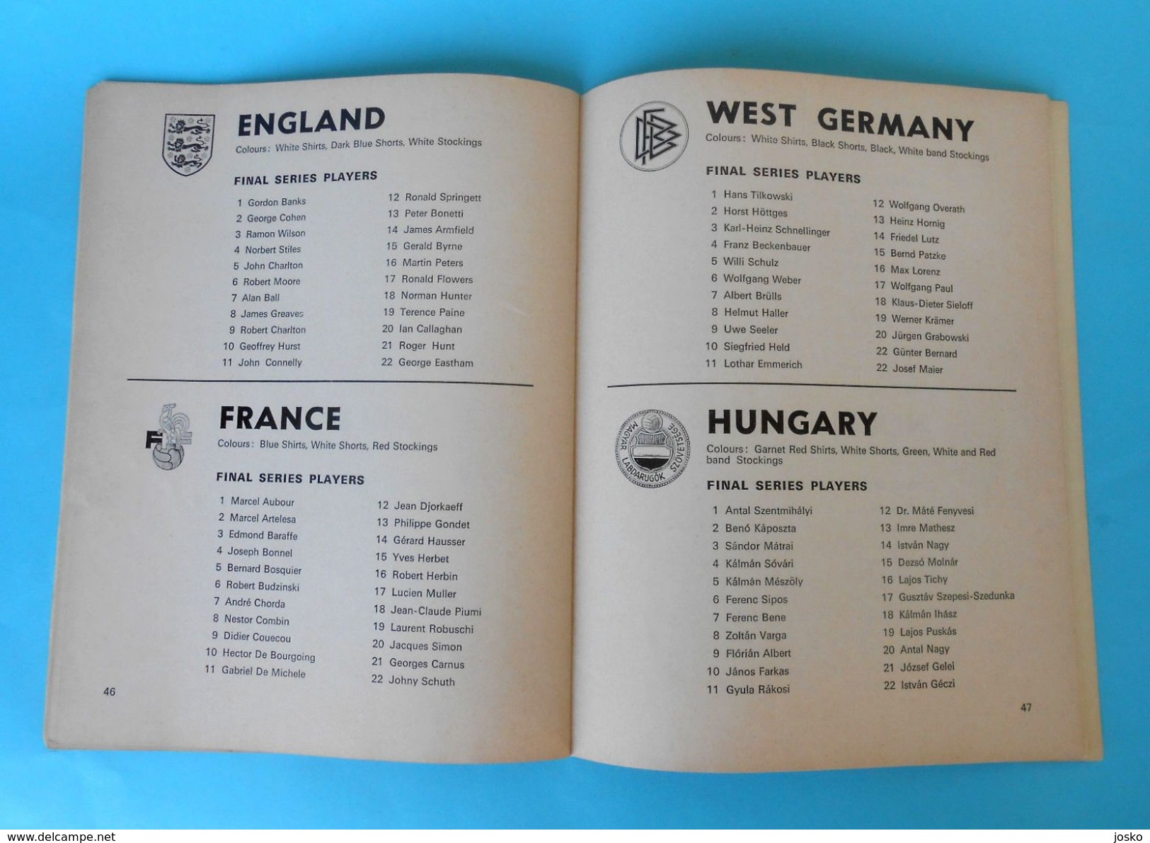 FIFA FOOTBALL WORLD CUP 1966. final match England : Germany * ORIGINAL PROGRAMME * fussball programm calcio programma RR