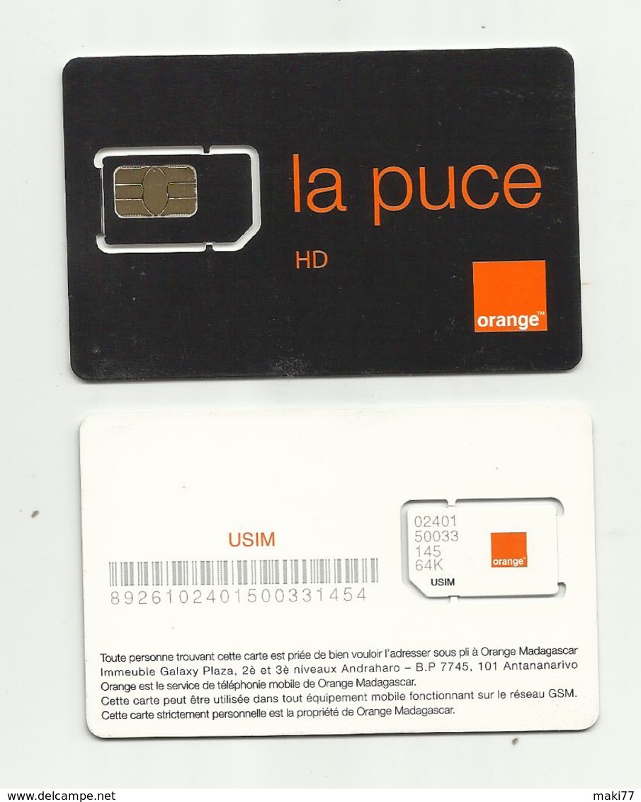 Madagascar Malagasy RARE NOIRE HD Carte SIM NEUVE  /  SCARCE BLACK HD NEW SIM Card ORANGE MADAGASCAR - Madagascar