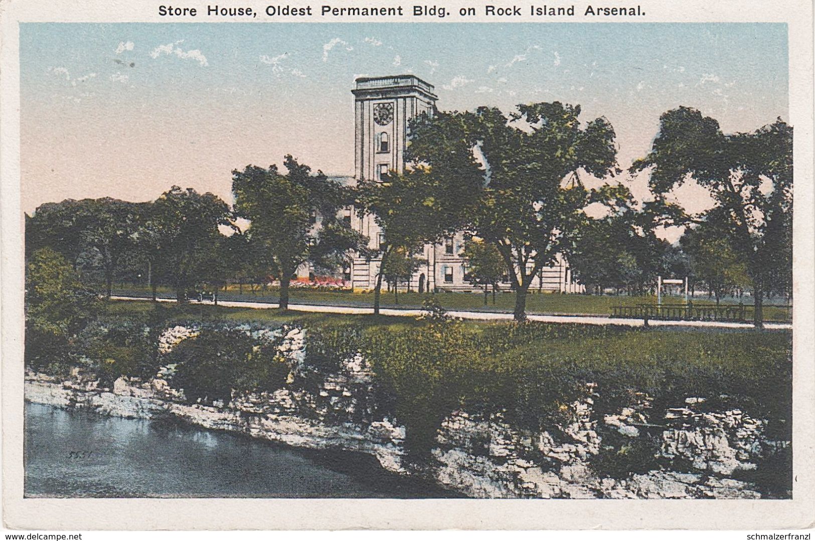 AK Rock Island Arsenal Store House Oldest Bldg A Davenport Moline Galesburg Prophetstown Illinois IL United States USA - Peoria