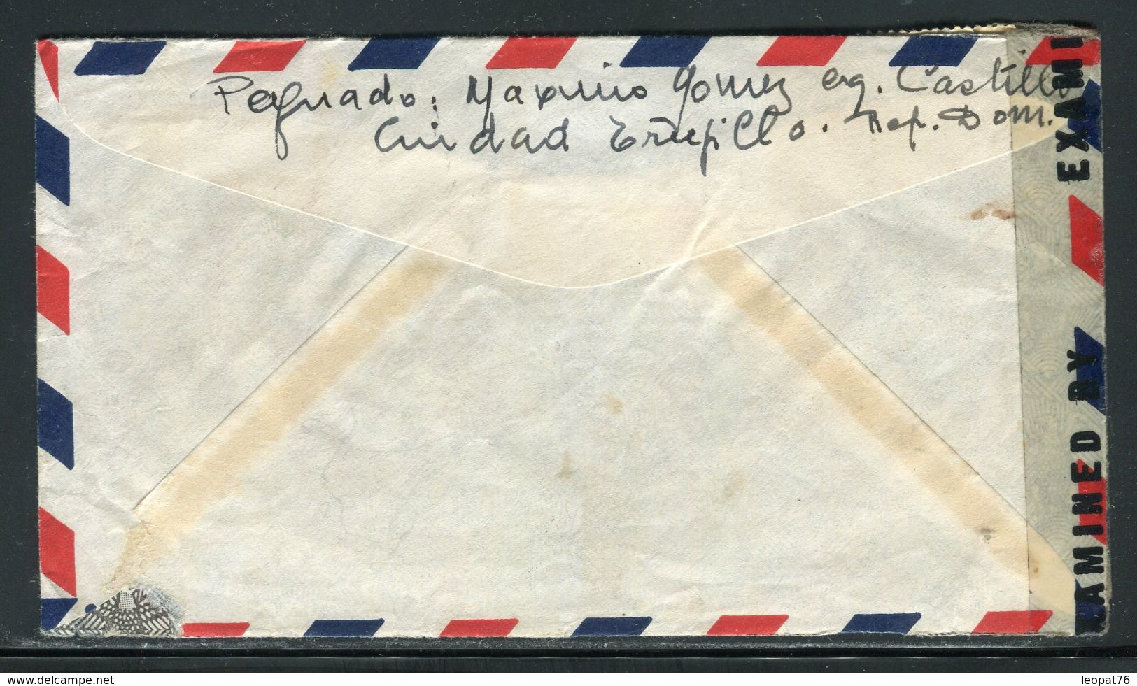 Dominicaine - Enveloppe Pour La France En 1945 Avec Contrôle Postal - Ref D253 - Dominicaanse Republiek