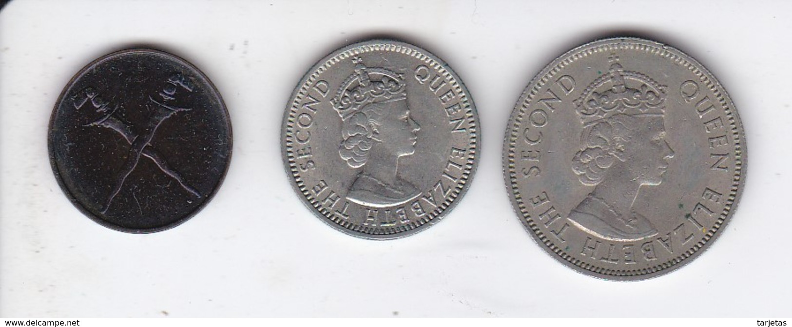 LOTE DE 3 MONEDAS DE MALASIA BRITISH BORNEO DE LOS AÑOS 1961-62 - Malesia