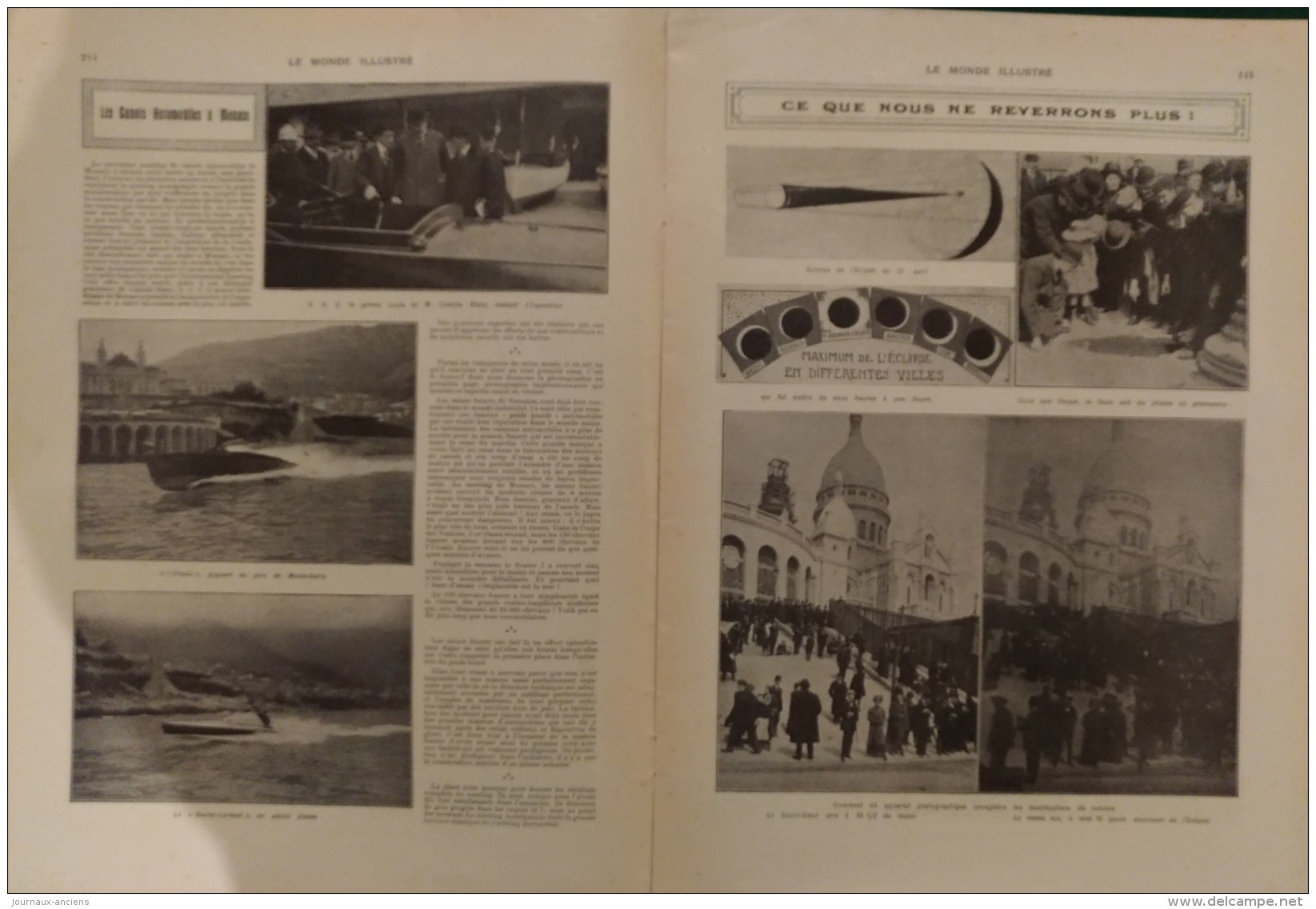 1912 LE TITANIC LA CATASTROPHE - FETES DE TUNIS - AVIATION MISS QUIMBY - VAINQUEUR DE MONACO - HENRI BRISSON