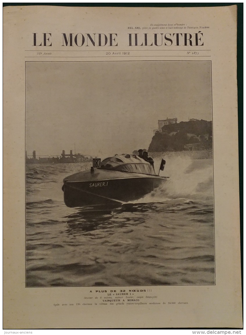 1912 LE TITANIC LA CATASTROPHE - FETES DE TUNIS - AVIATION MISS QUIMBY - VAINQUEUR DE MONACO - HENRI BRISSON
