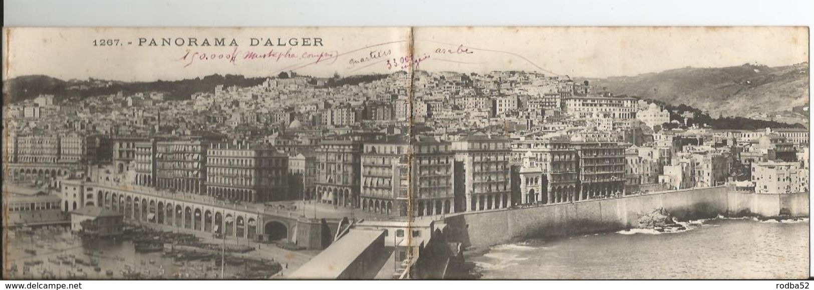 CPA  - Grande Carte Panoramique - Triple - Panorama D'Alger - Alger