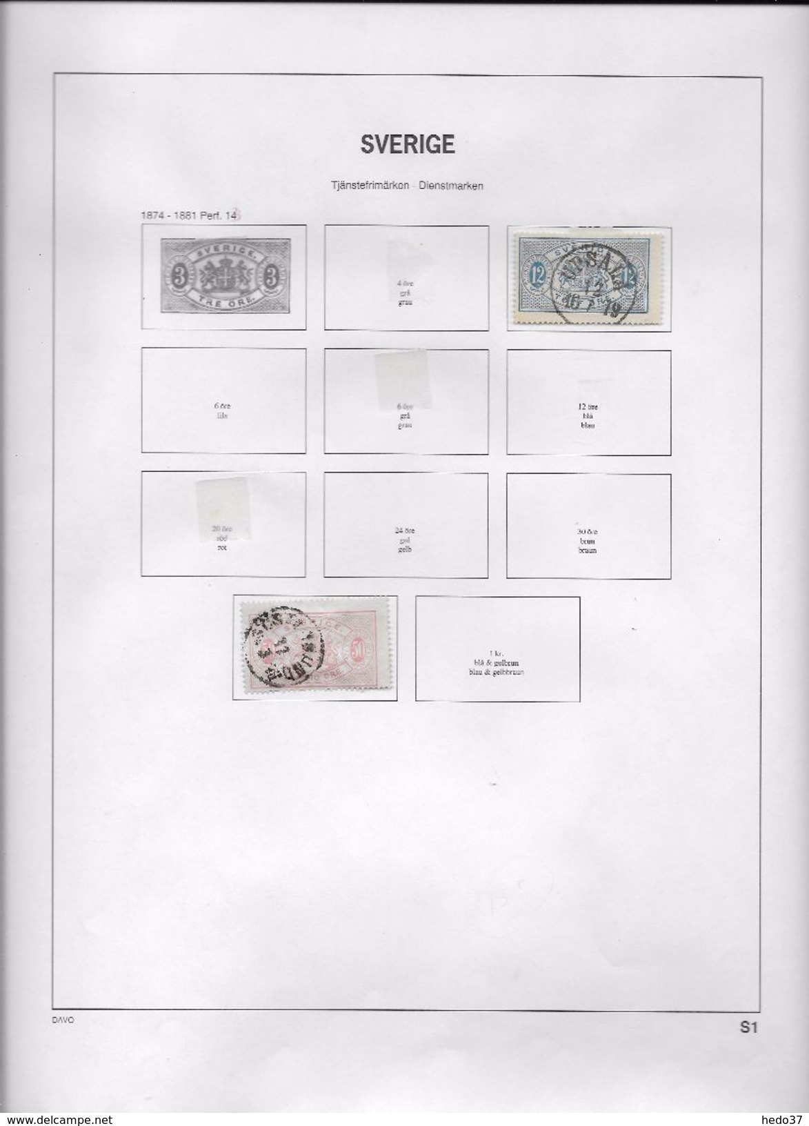 Suède - Collection Vendue Page Par Page - Timbres Oblitérés / Neufs * - B/TB - Collections