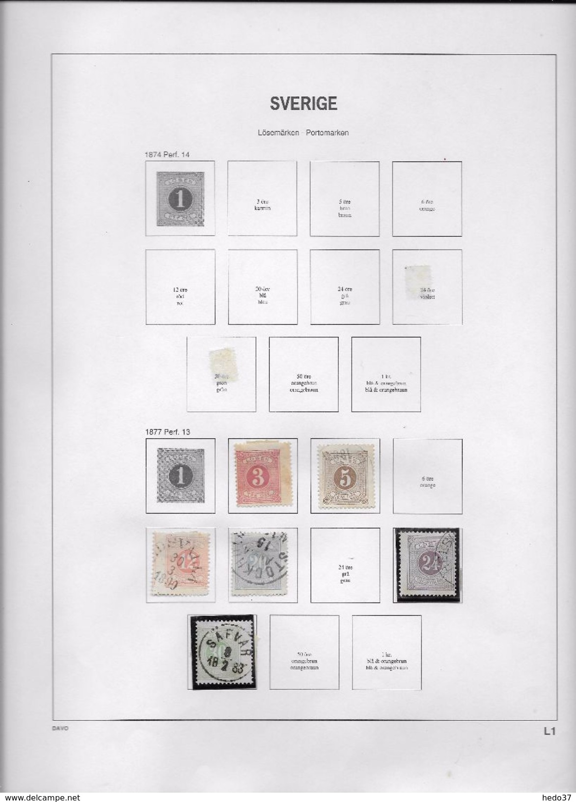 Suède - Collection Vendue Page Par Page - Timbres Oblitérés / Neufs * - B/TB - Collections